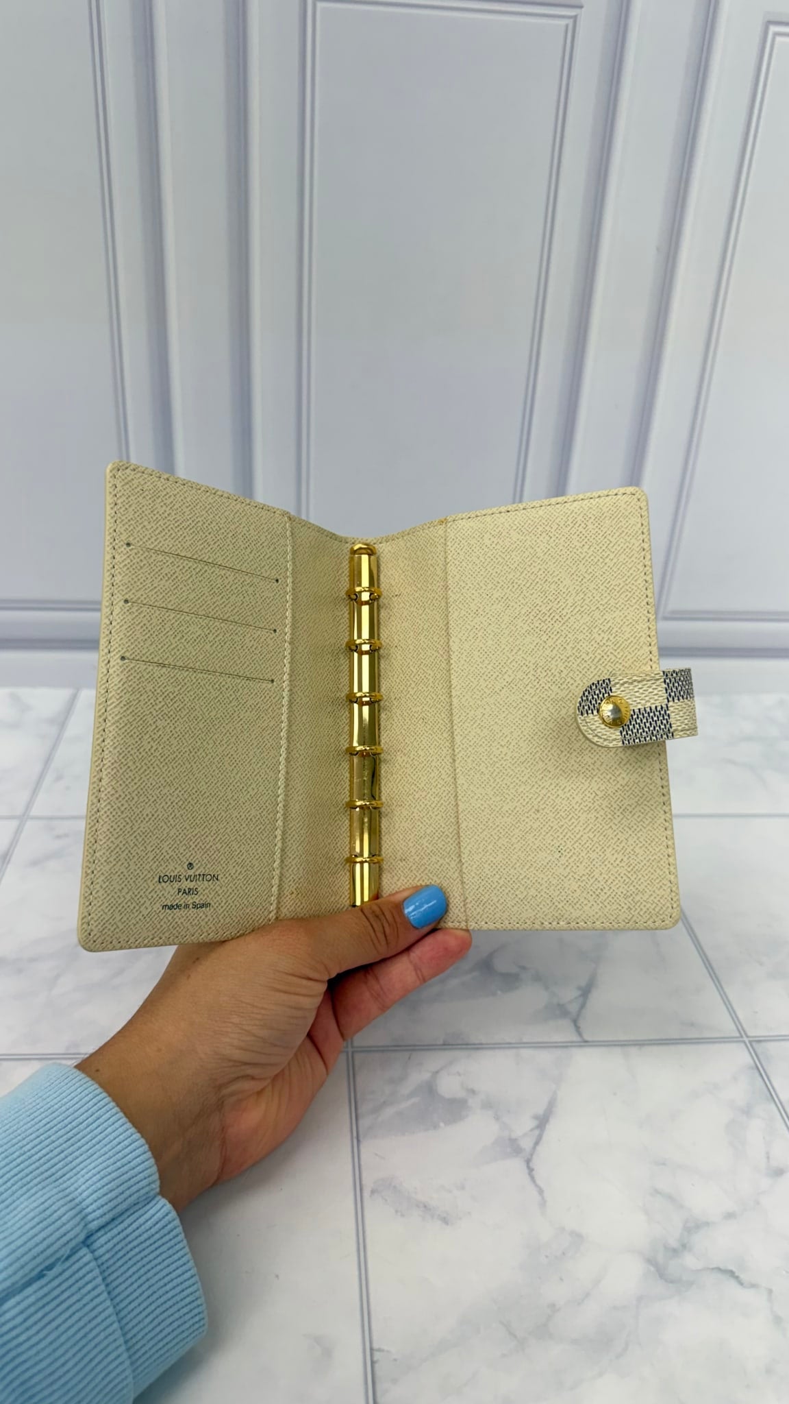 Louis Vuitton Damier Azur Passport Agenda PM Cover 