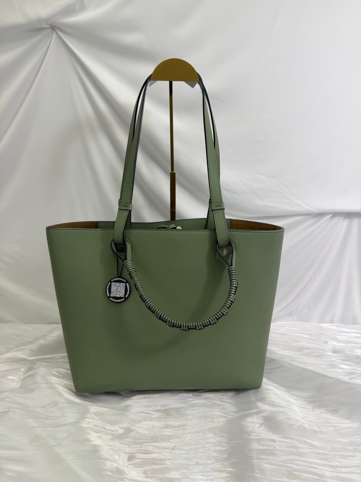 Loewe Eucalyptus Green Leather Anagram Tote Bag