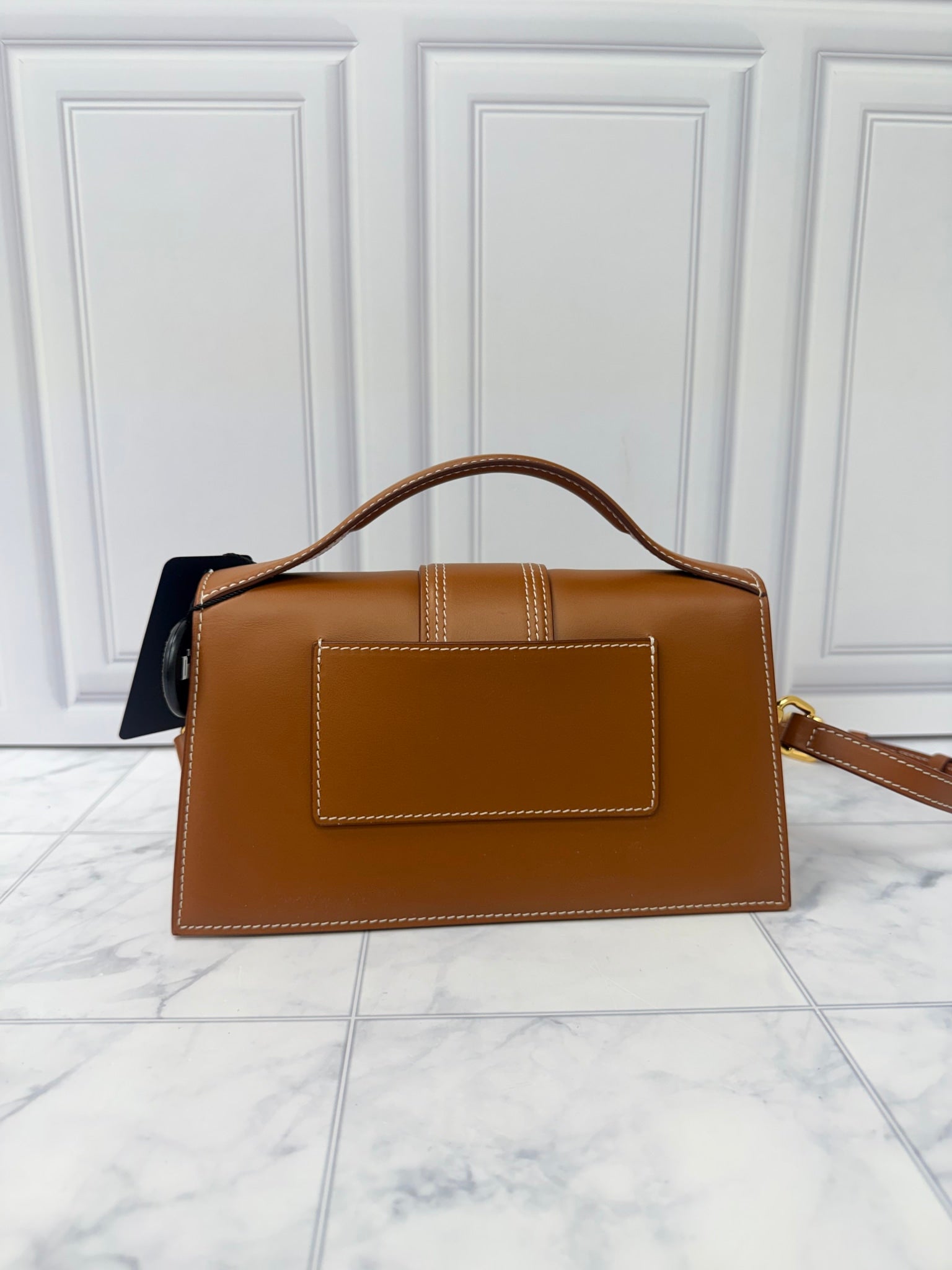 BRAND NEW - Jacquemus Light Brown Leather Le Grand Bambino 2Way Handbag