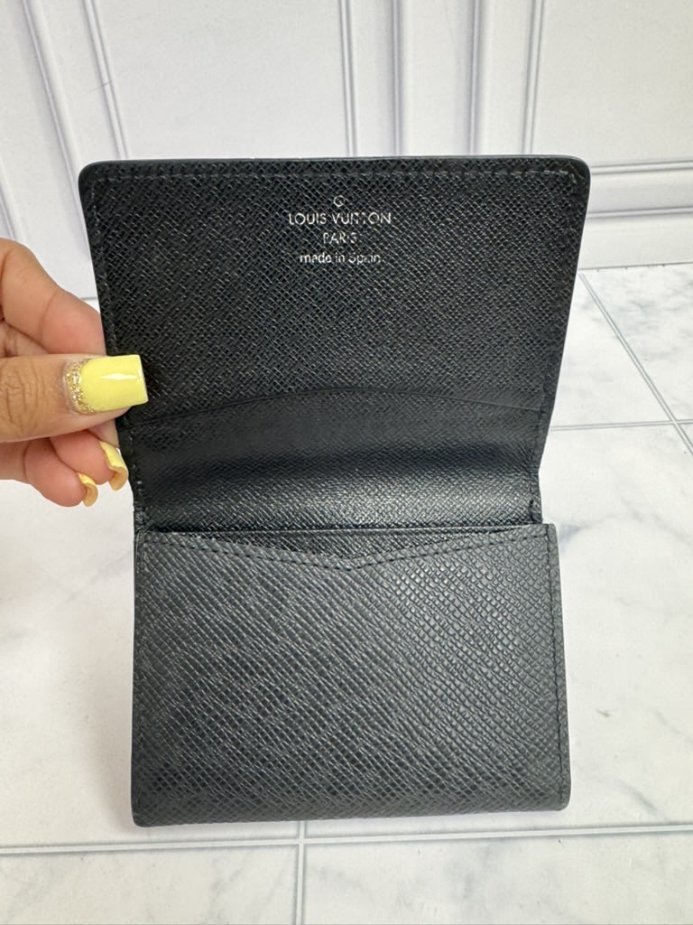 Louis Vuitton Black Taiga Leather Card Case