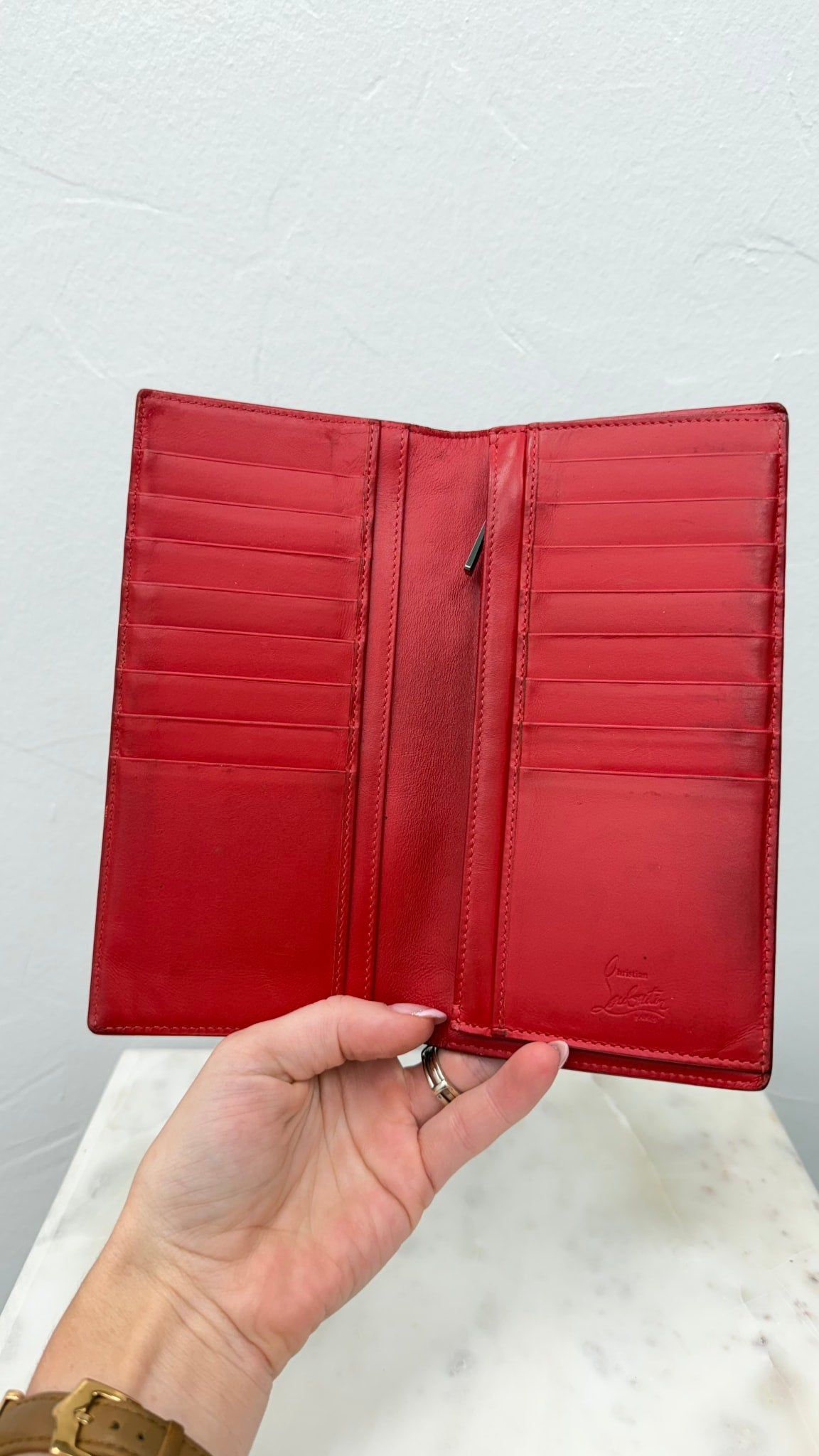 Christian Louboutin Black Leather Long Wallet