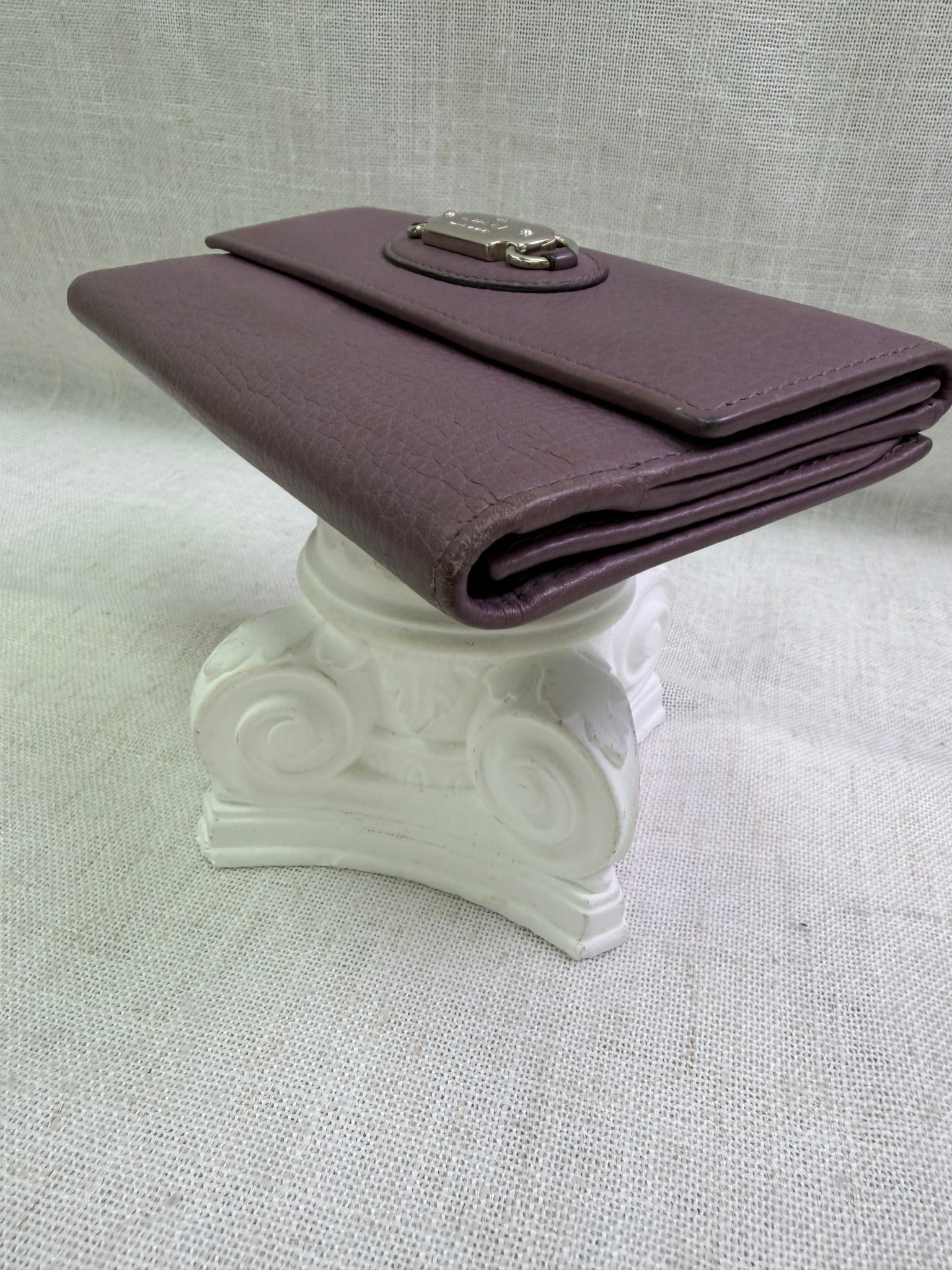 Gucci Purple Leather Long Wallet