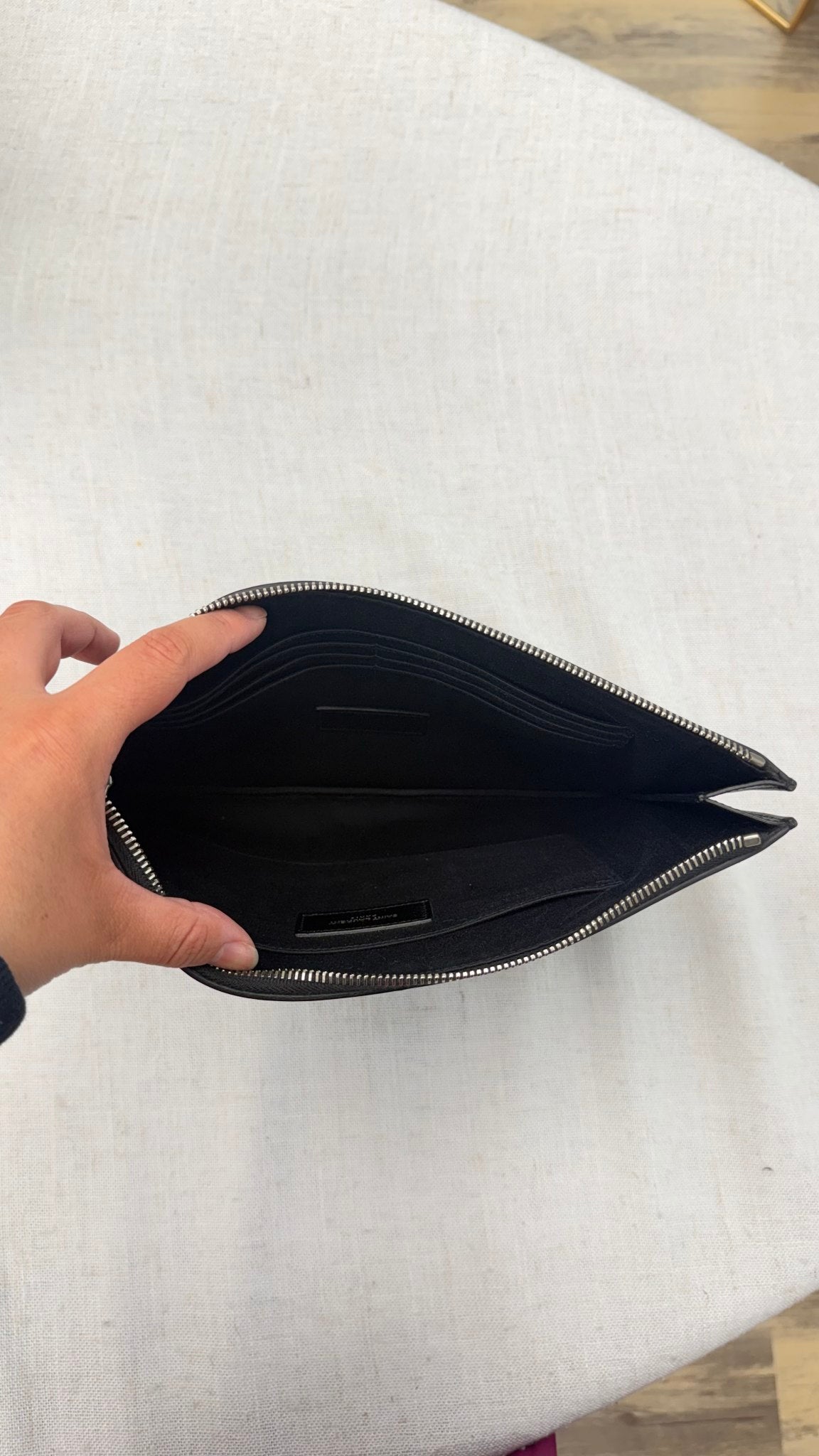 Saint Laurent YSL Black Leather Clutch