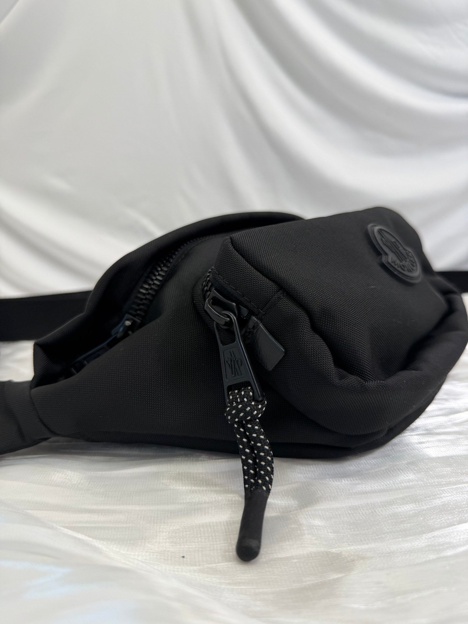 Moncler Durance Black Canvas Bum Bag