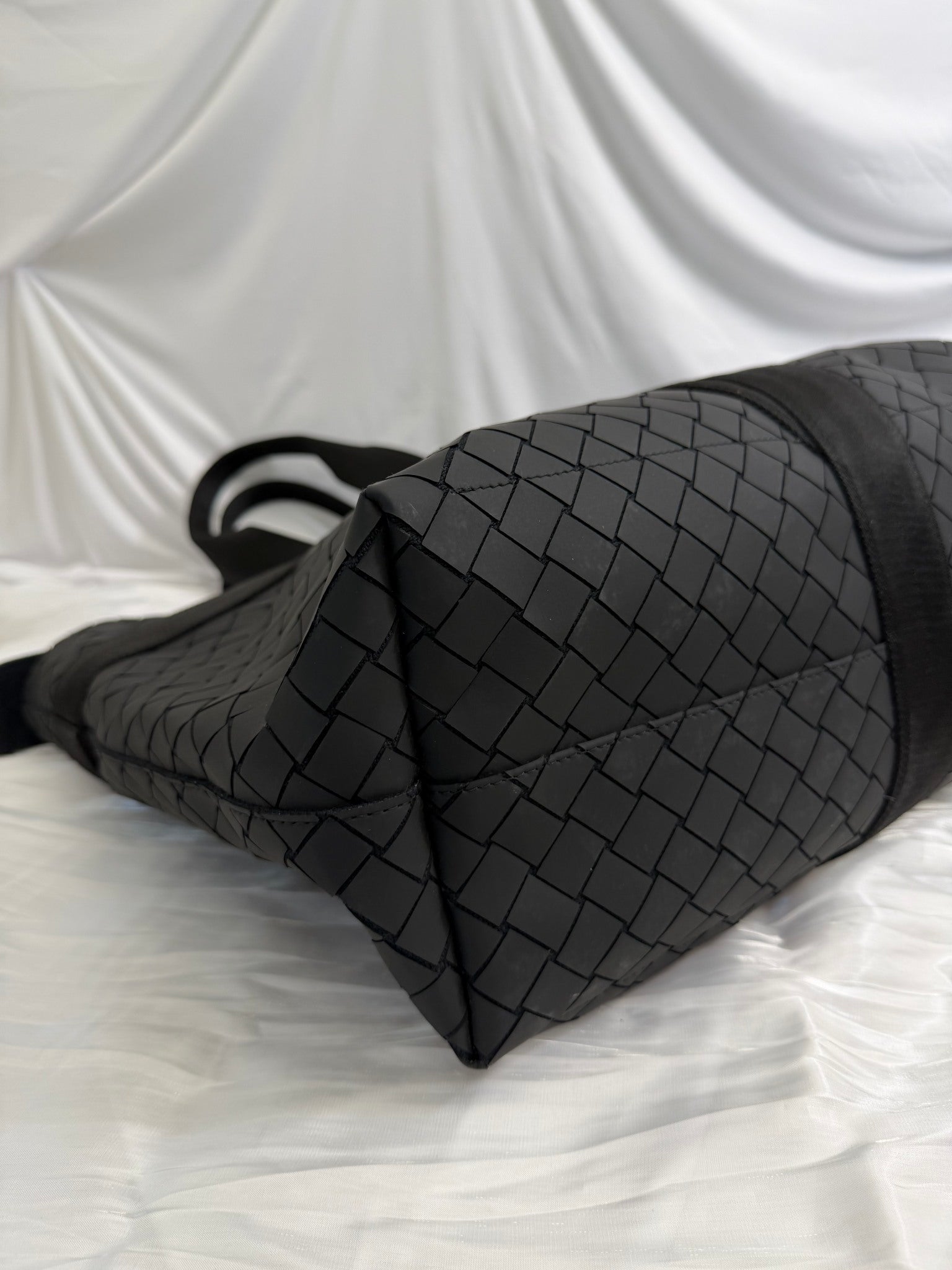 Bottega Veneta Black Rubber Tote Bag