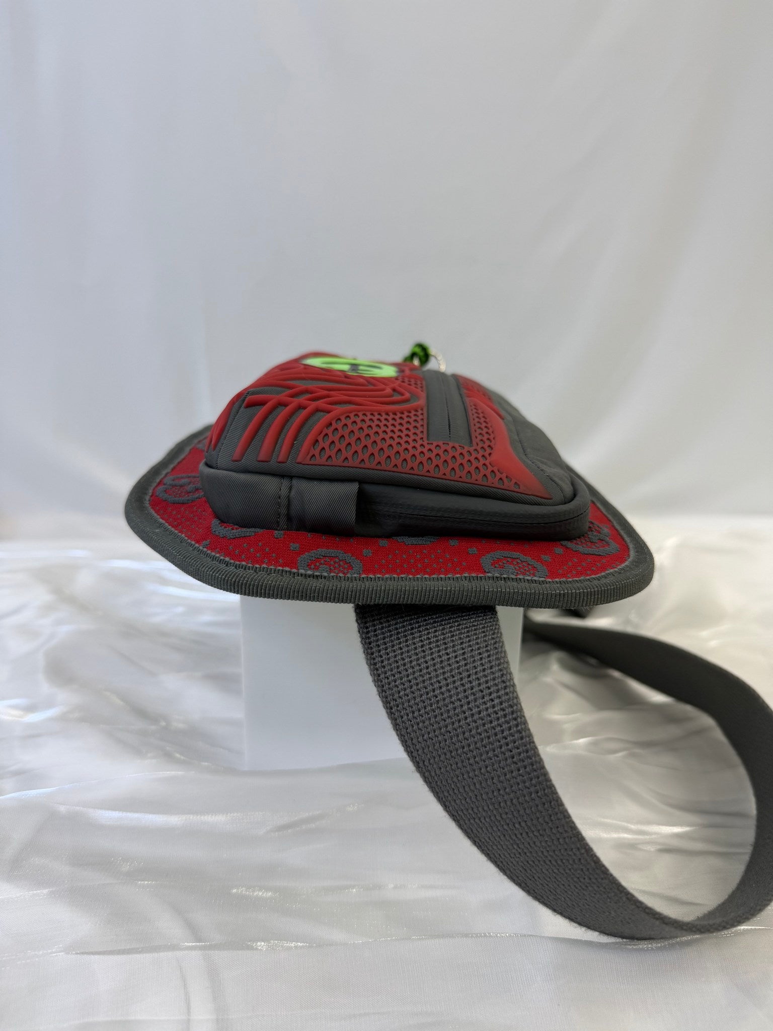 Gucci Red And Gray Nylon Belt Bag