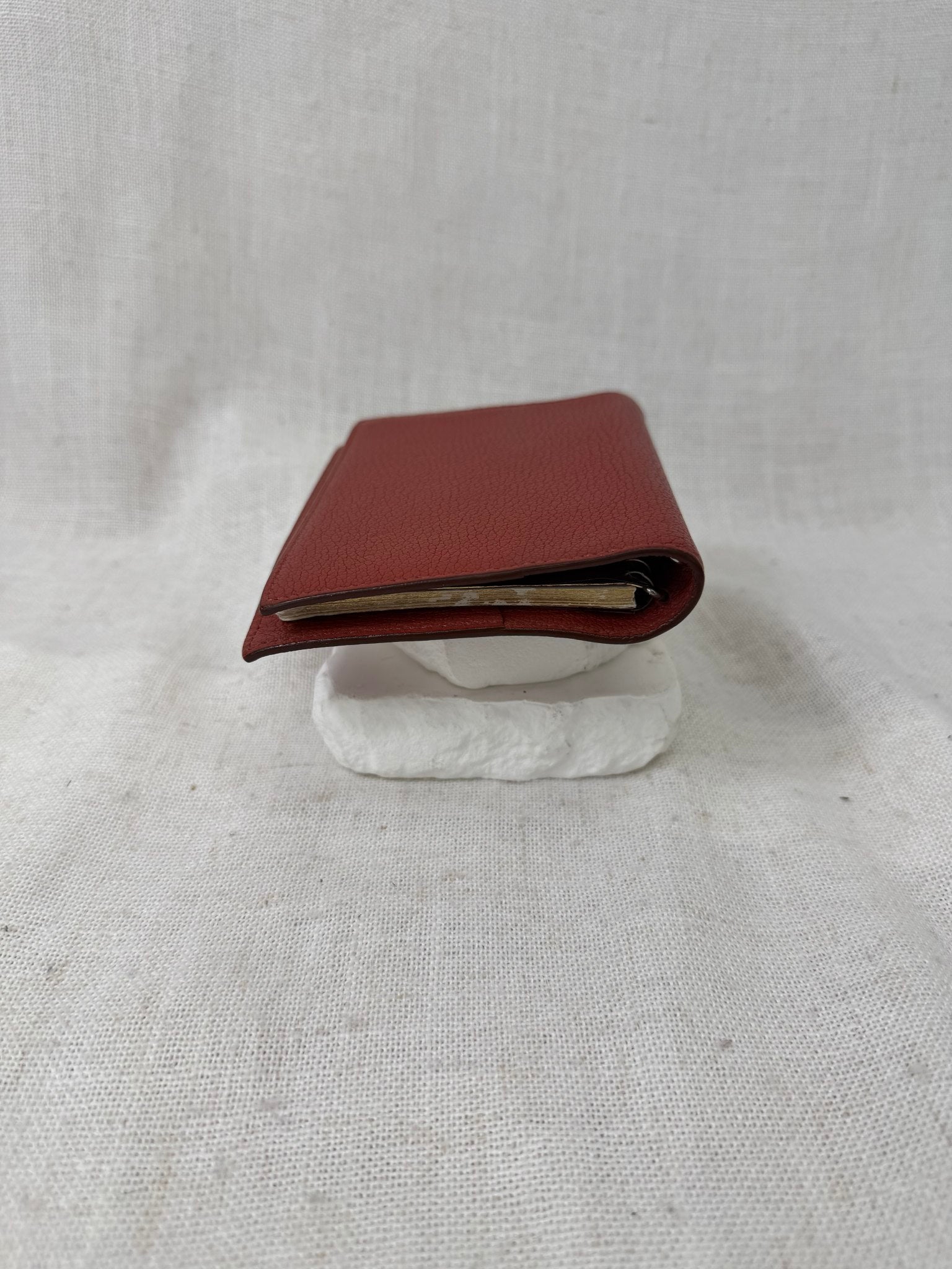 Hermes Brick Red Leather Notebook Cover 