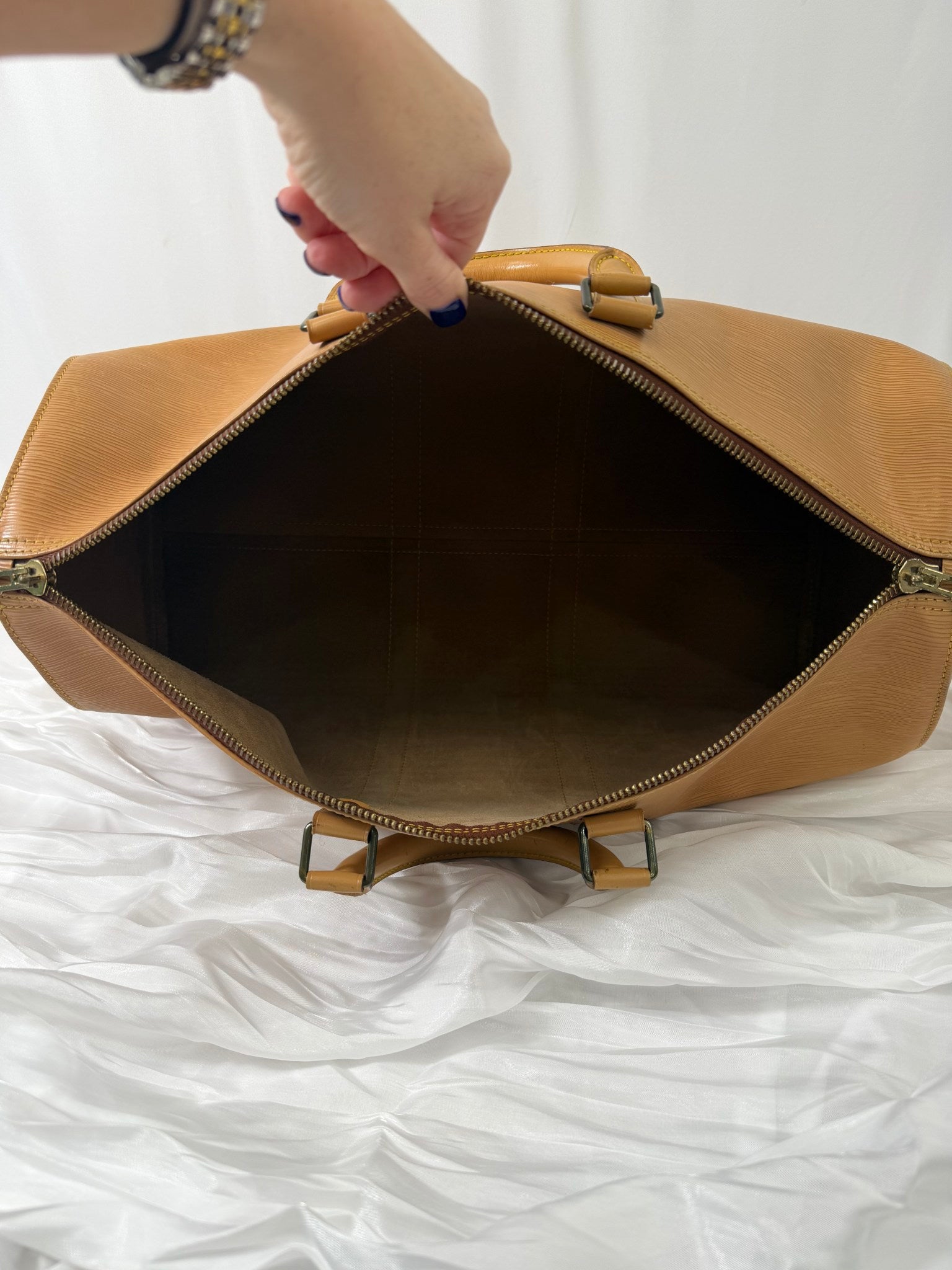 Louis Vuitton Tan Epi Leather Keepall 45