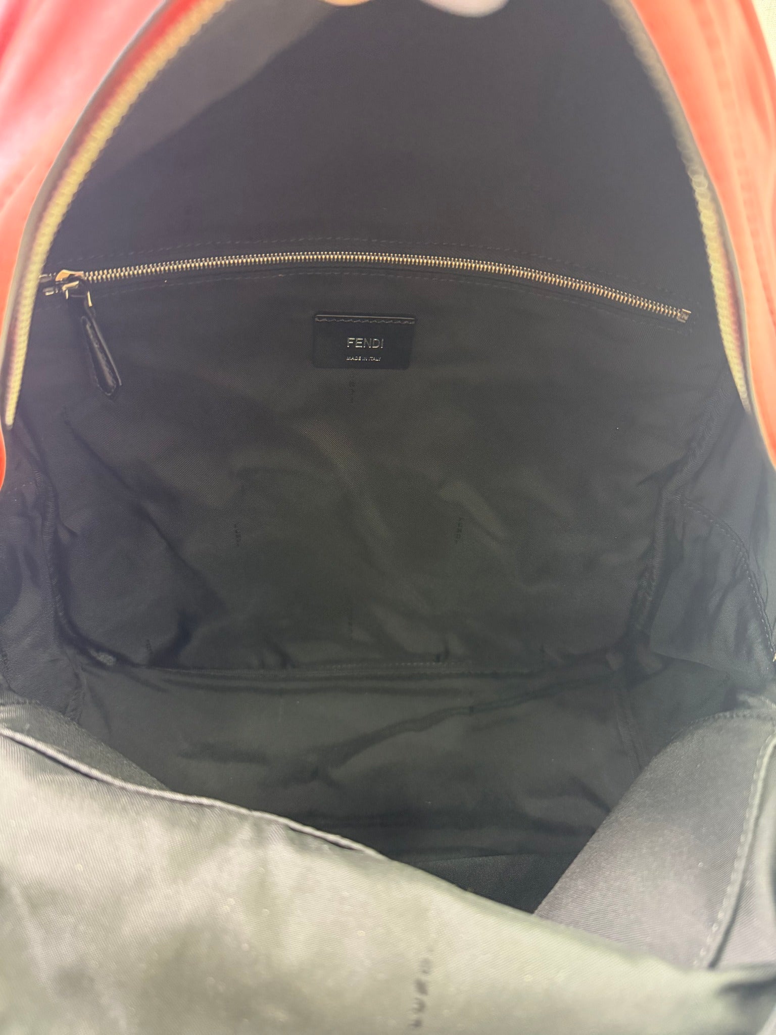 Fendi Red Nylon Monster Eyes Backpack