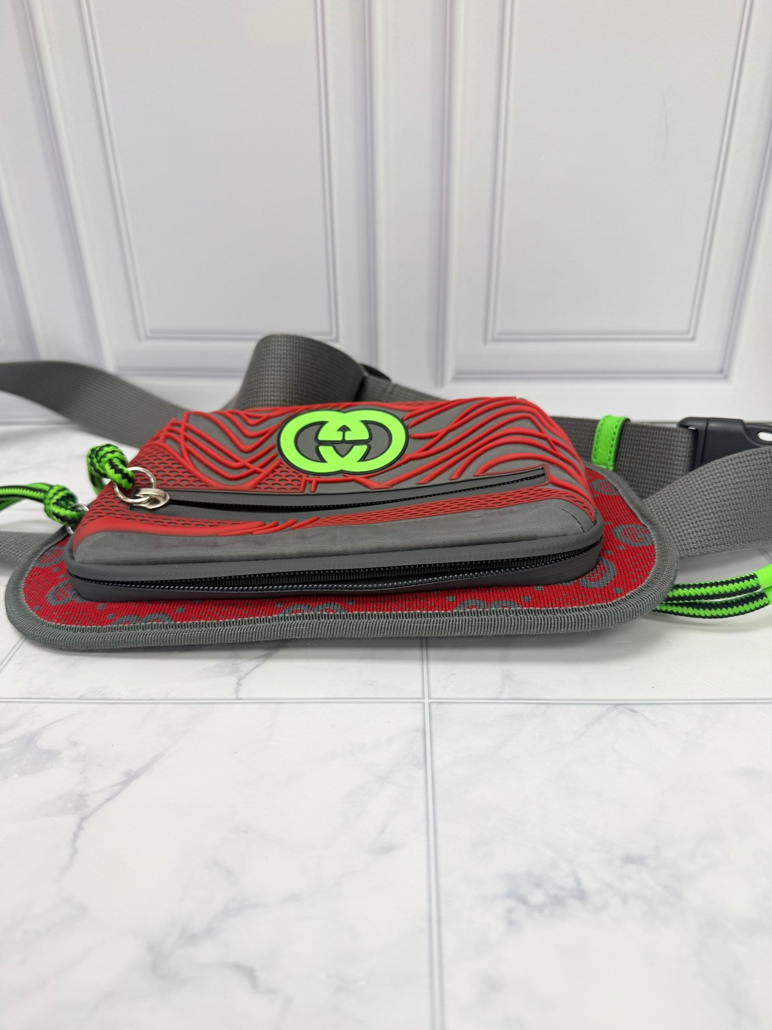 Gucci Multicolor Nylon Interlocking G Belt Bag