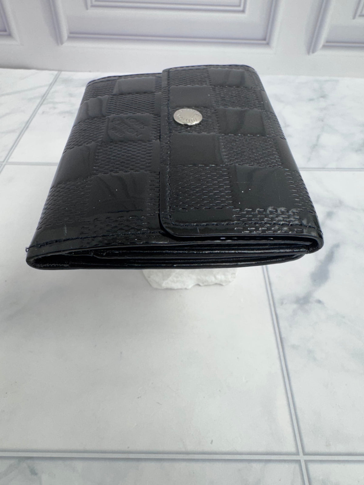 Louis Vuitton Black Damier Vernis Ludlow Compact Wallet
