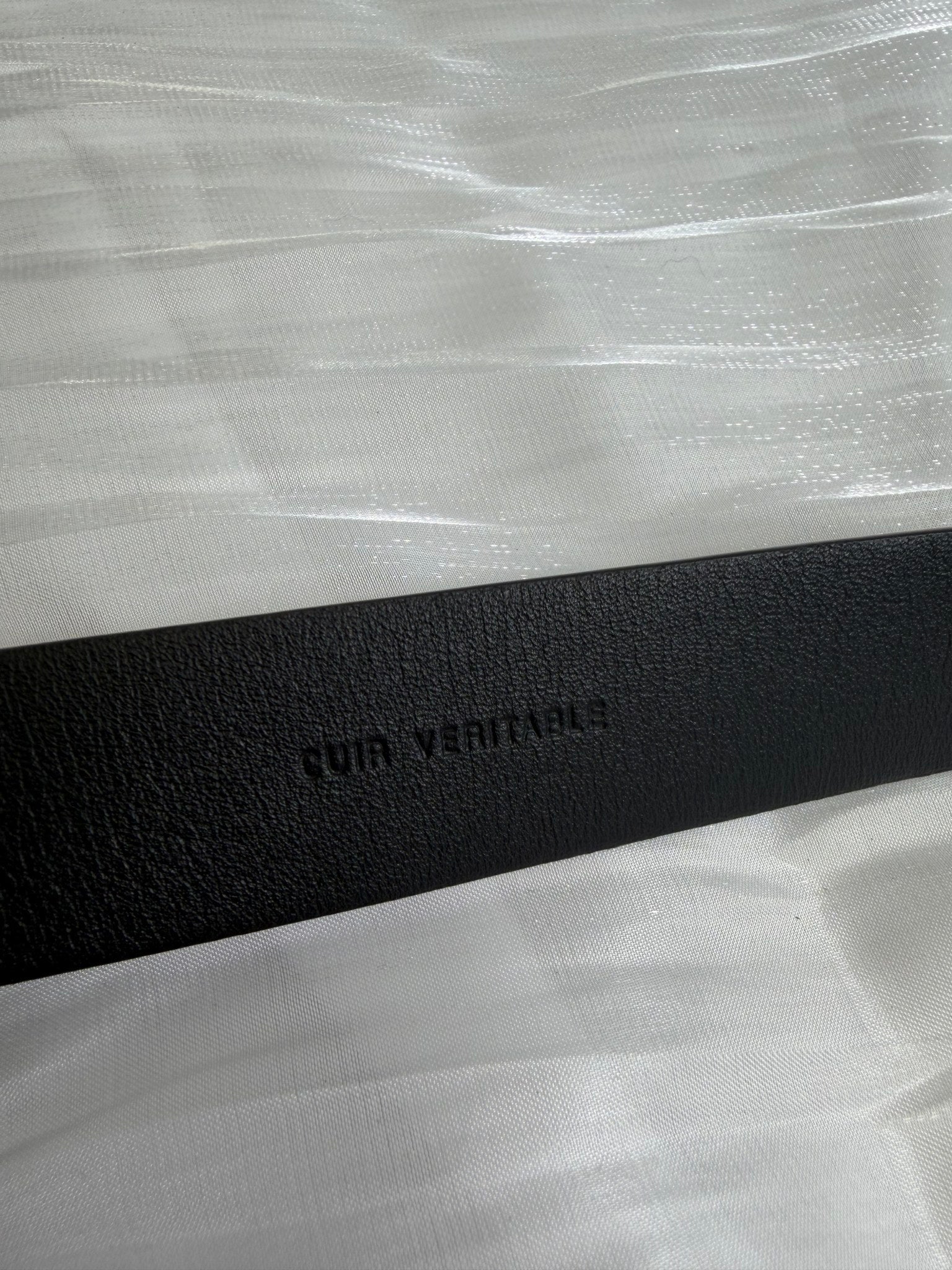 Chanel Black Leather Crystal CC Logo Belt 70/28