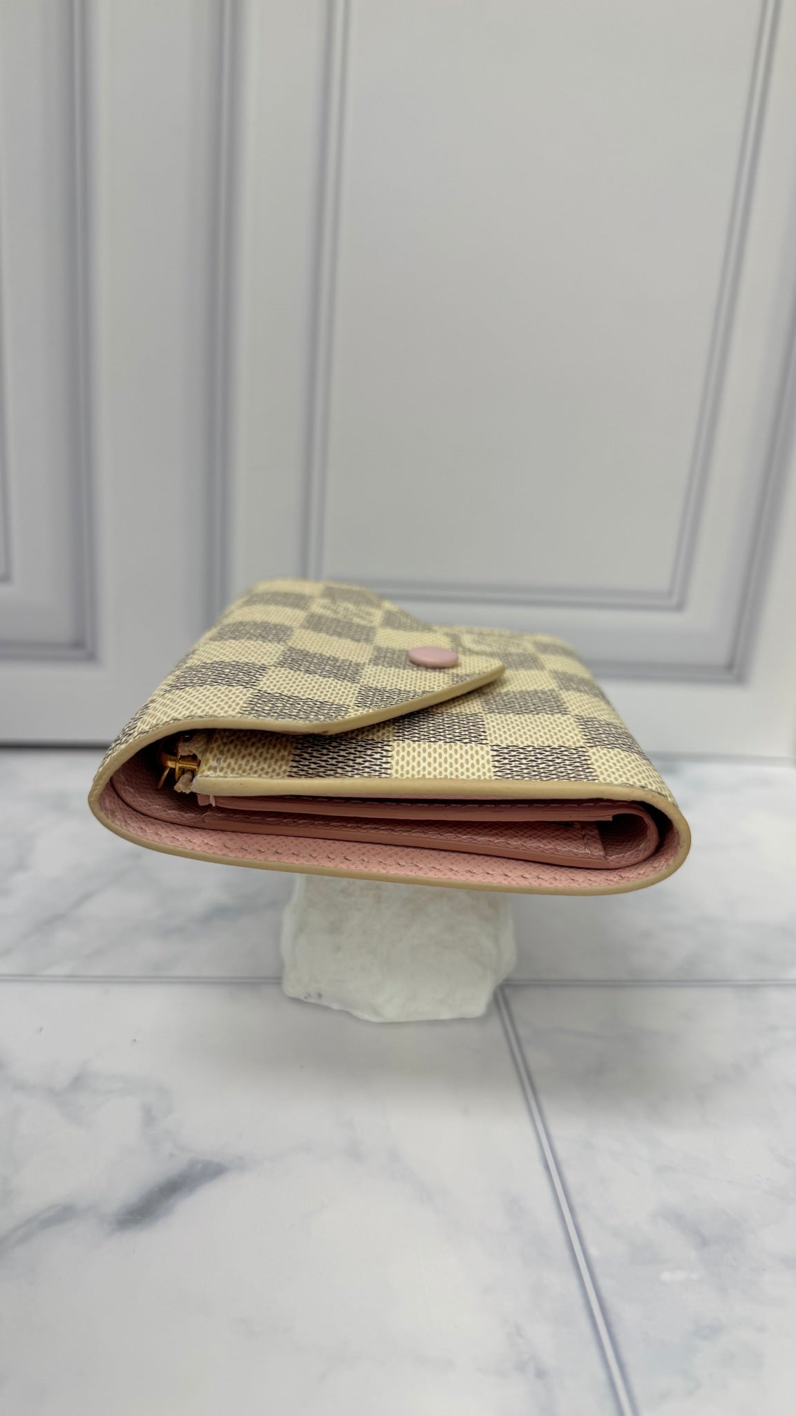 Louis Vuitton Damier Azur Pink Victorine Wallet