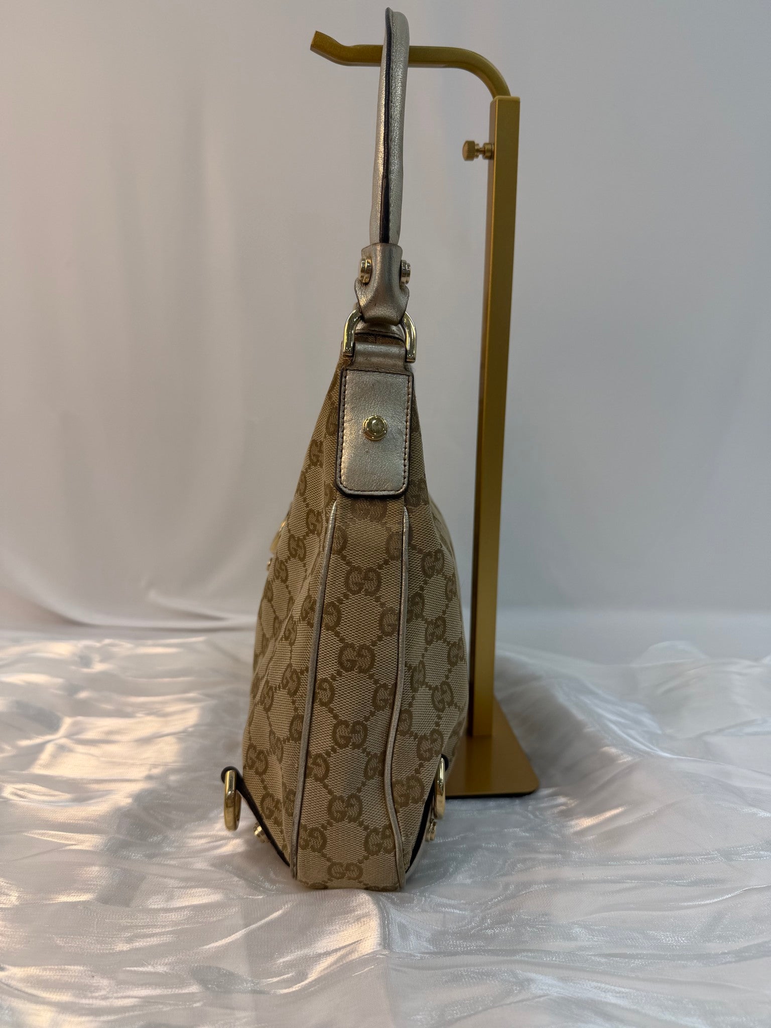 Gucci Brown Canvas Abbey Hobo Bag