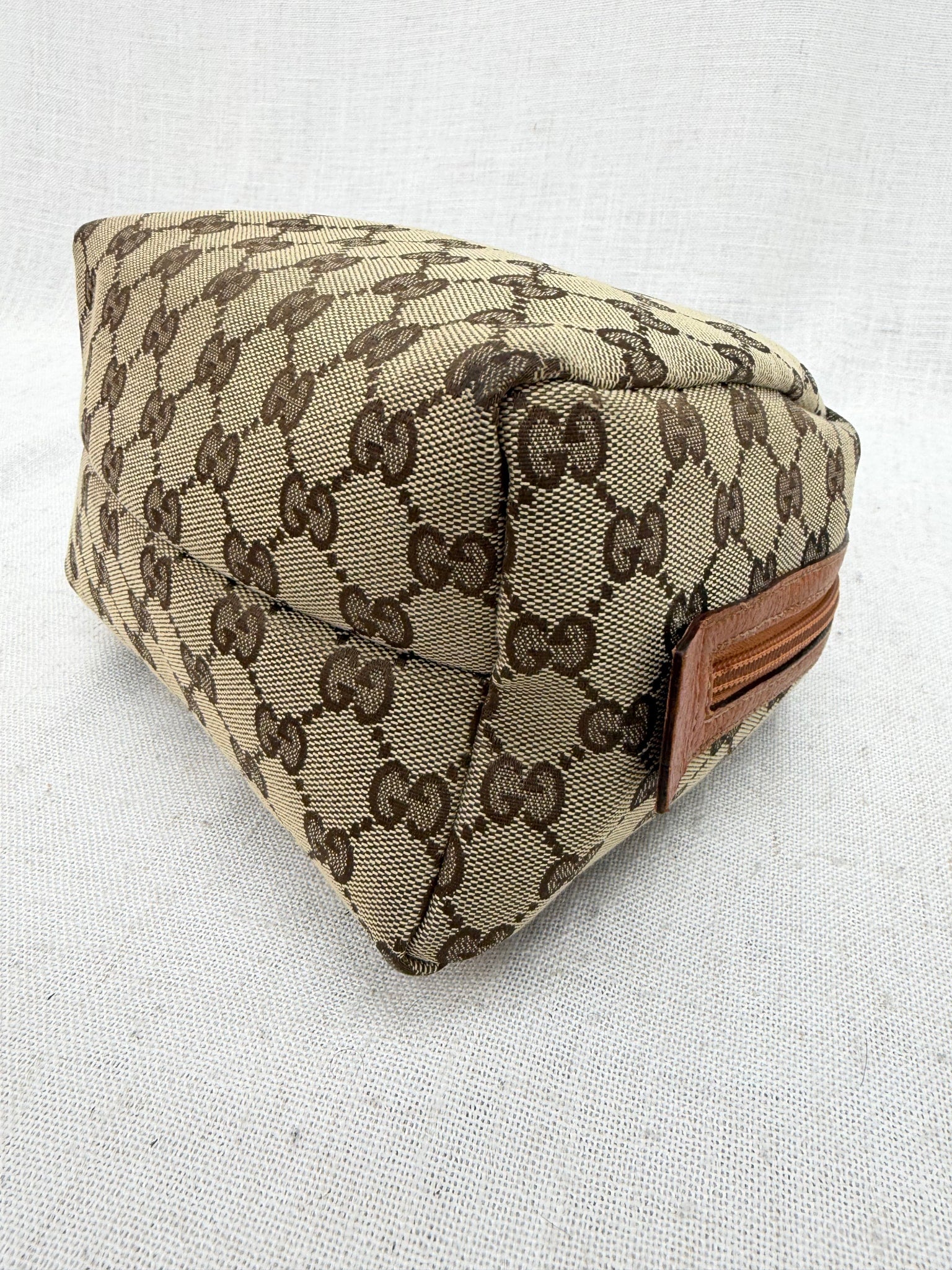 Gucci Tan GG Canvas & Leather Mini Dome Handbag