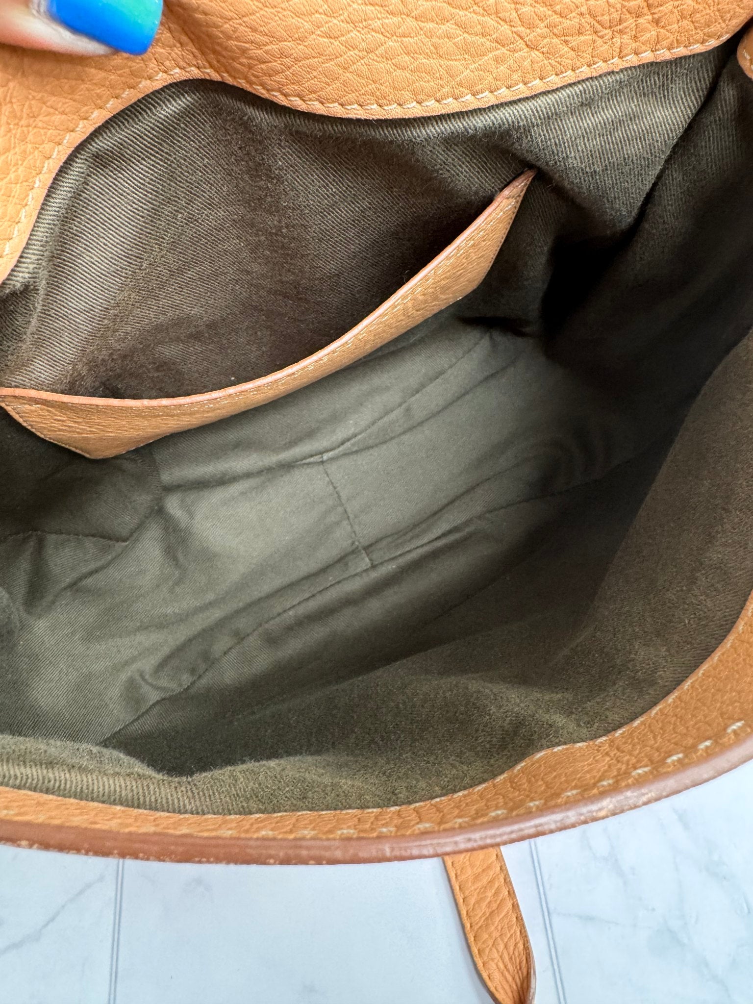 Chloe Peach Grained Leather Marcie Medium Crossbody Saddle Bag