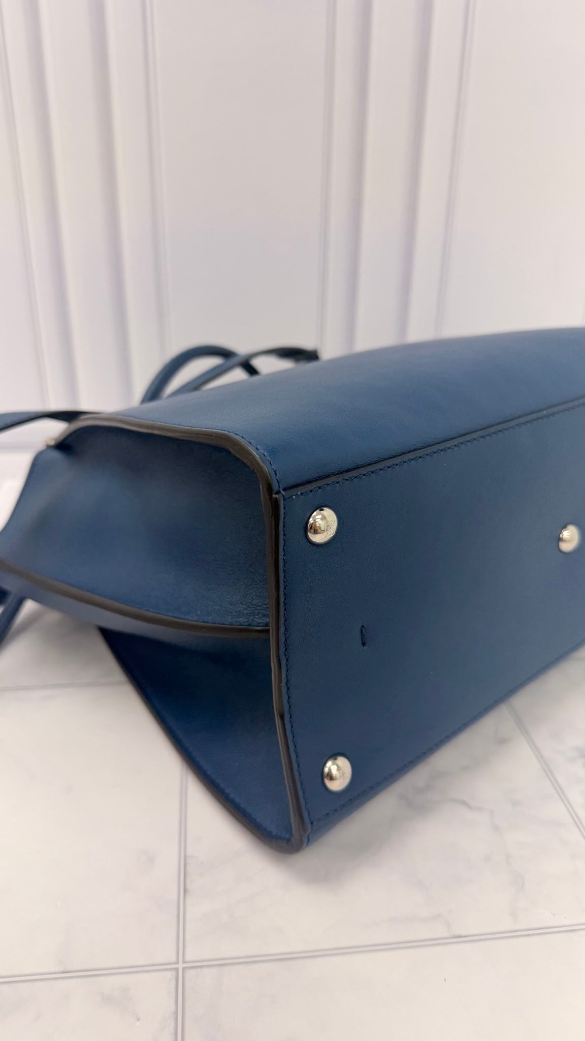 Fendi Blue Leather 3 Jours Medium Handbag 