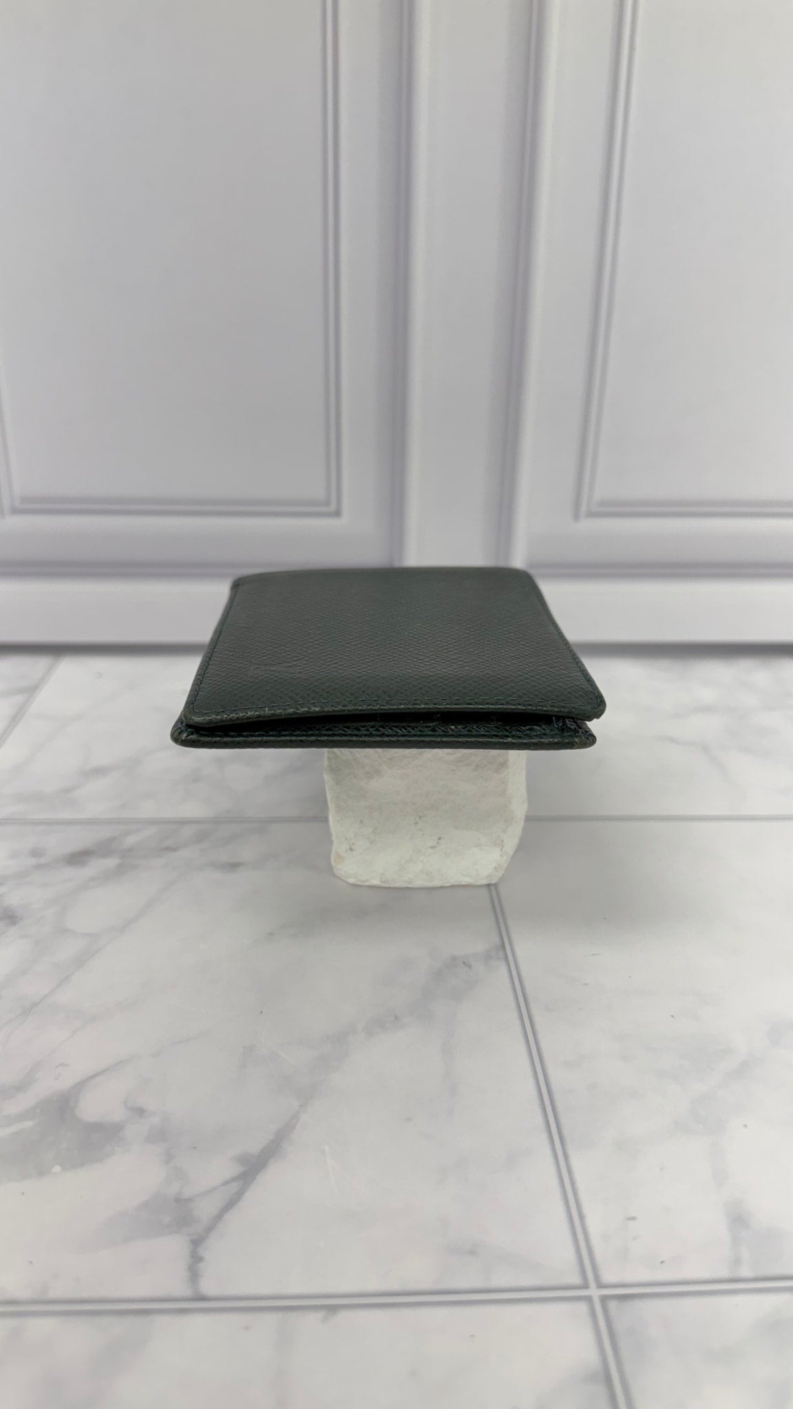 Louis Vuitton Green Taiga Leather Bifold Wallet