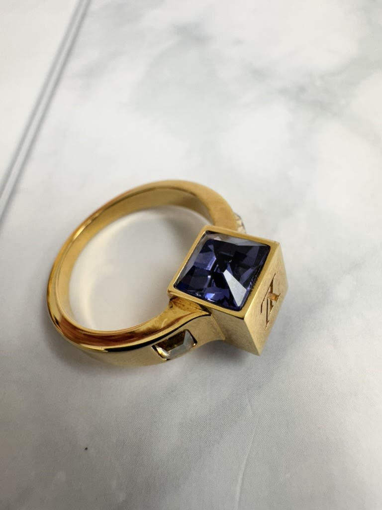 Louis Vuitton Gold And Purple Gamble Ring 