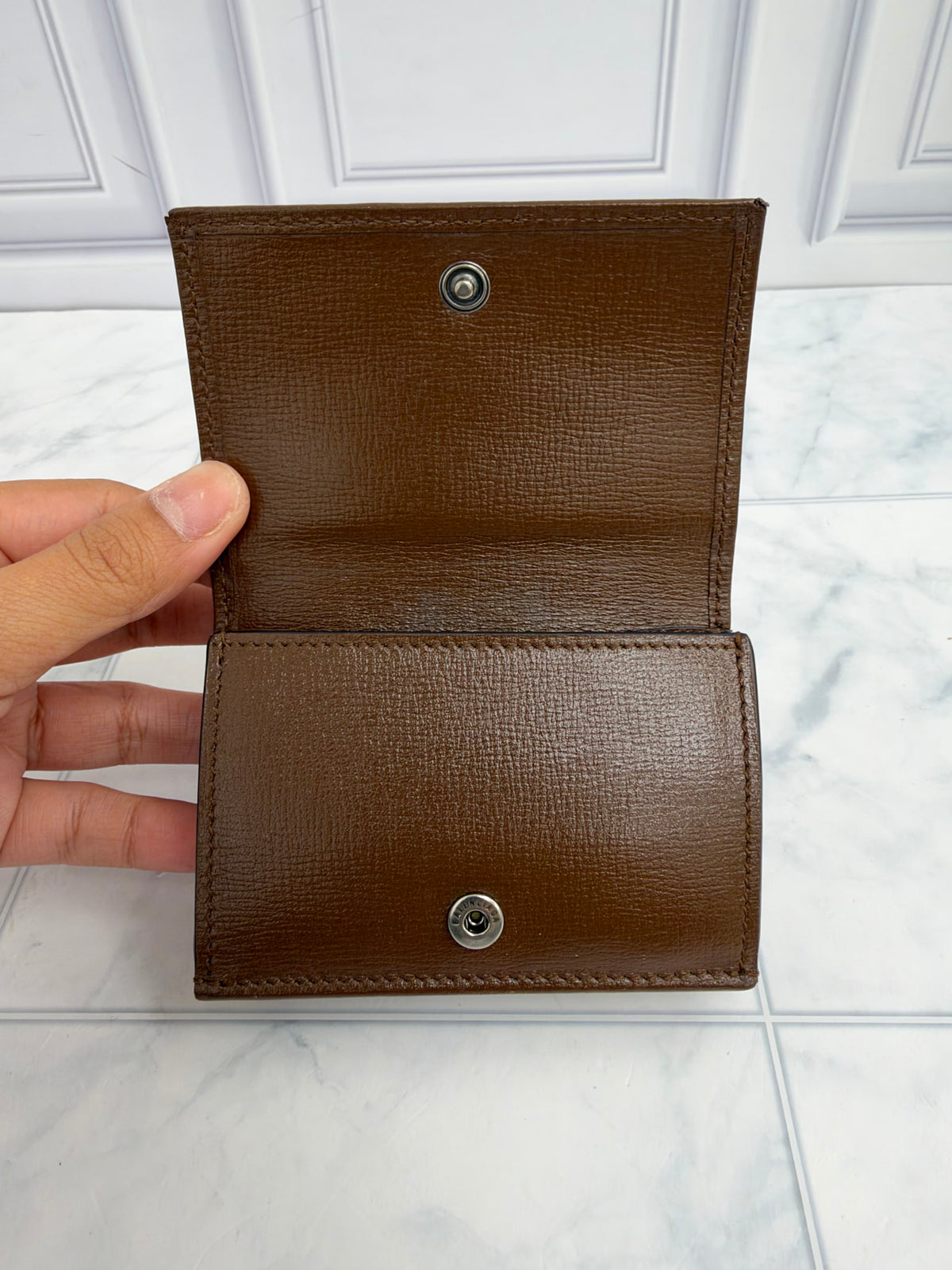 Gucci X Balenciaga Brown GG Canvas The Hacker Project Neo Classic Compact Wallet