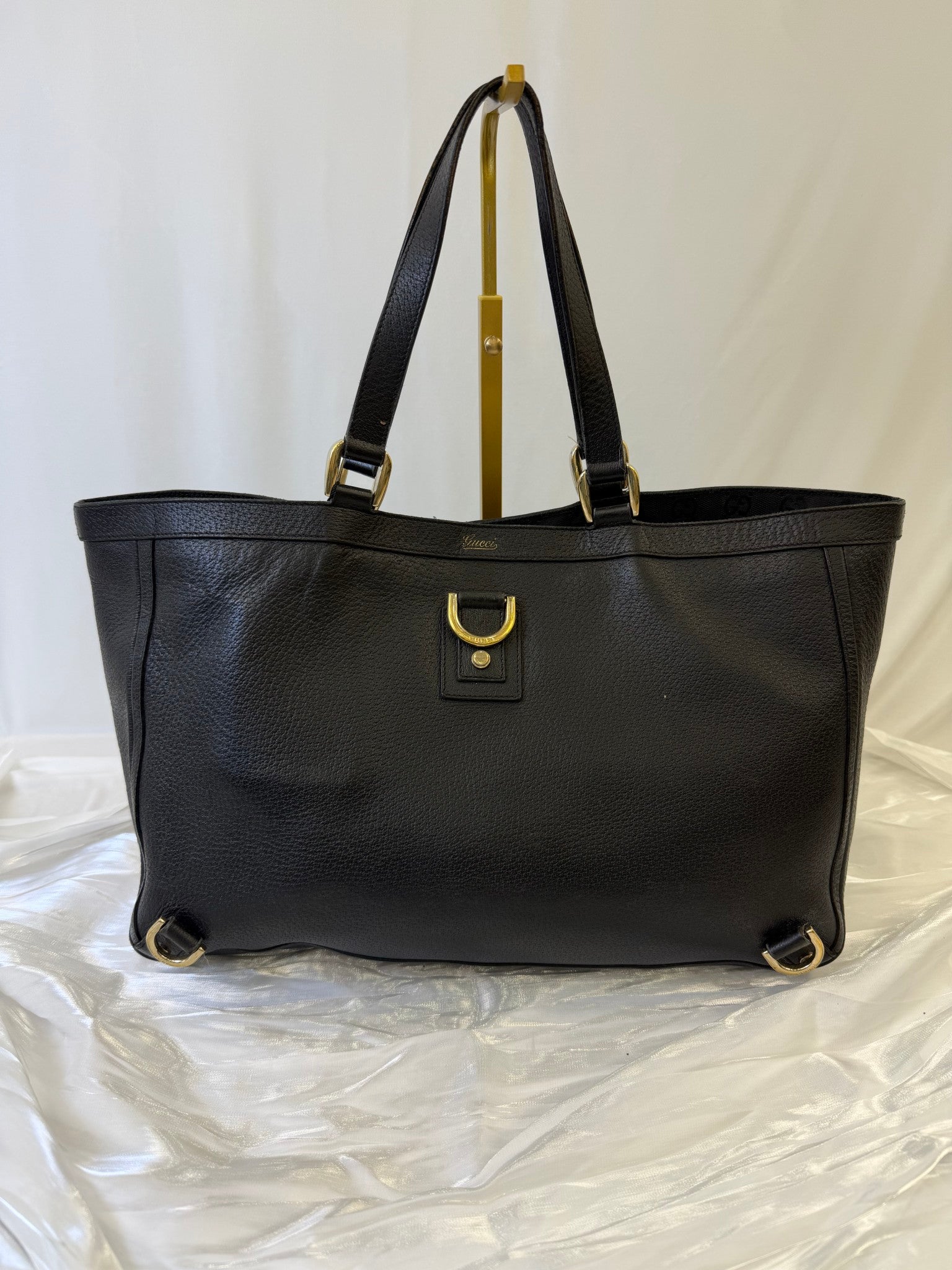 Gucci Black Leather Abbey Tote