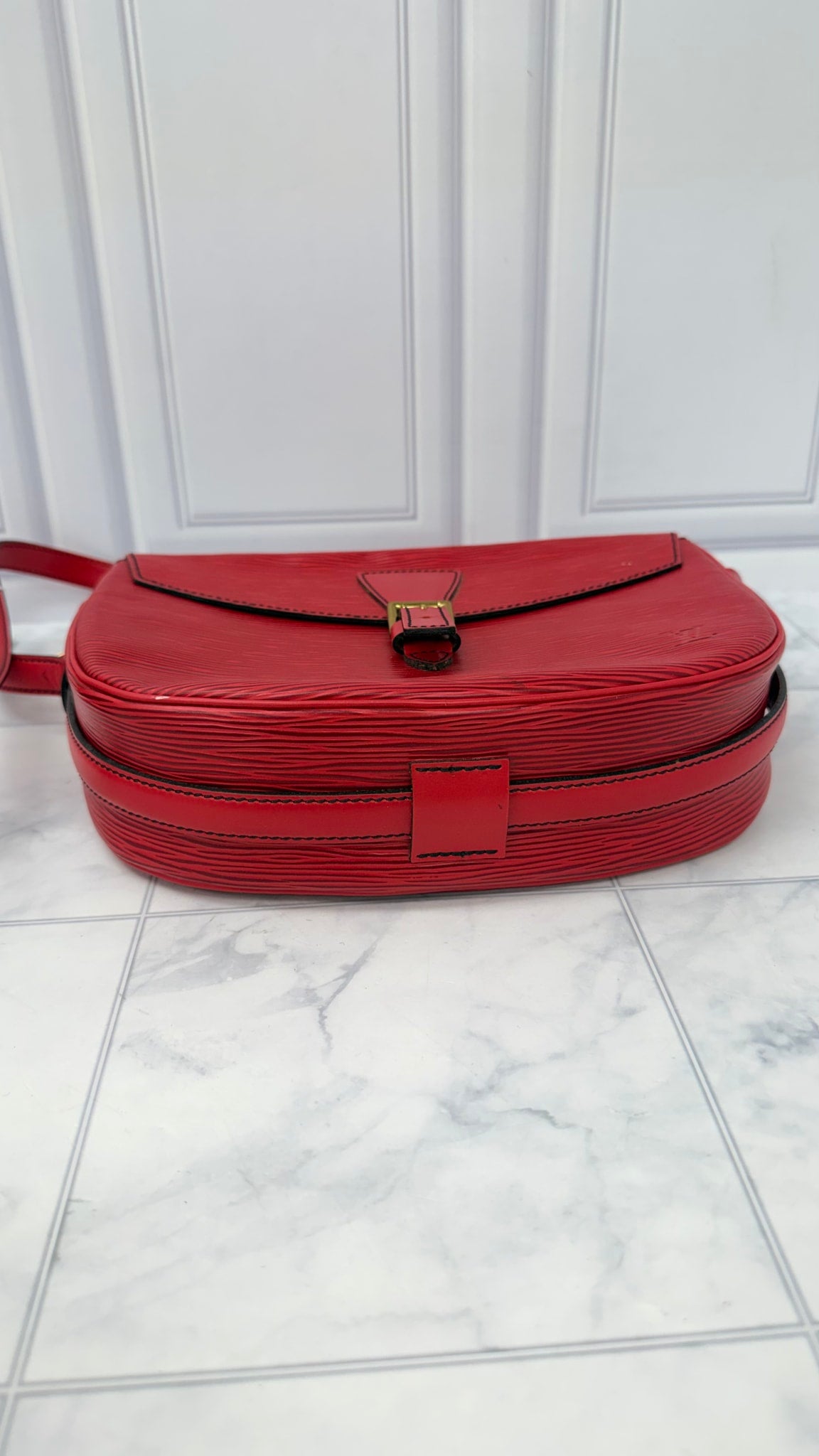 Louis Vuitton Red Epi Leather Jeune Fille Crossbody Bag