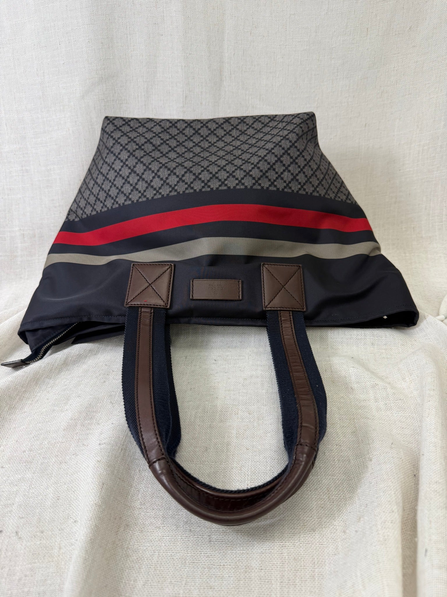 Gucci Navy Nylon Tote Bag