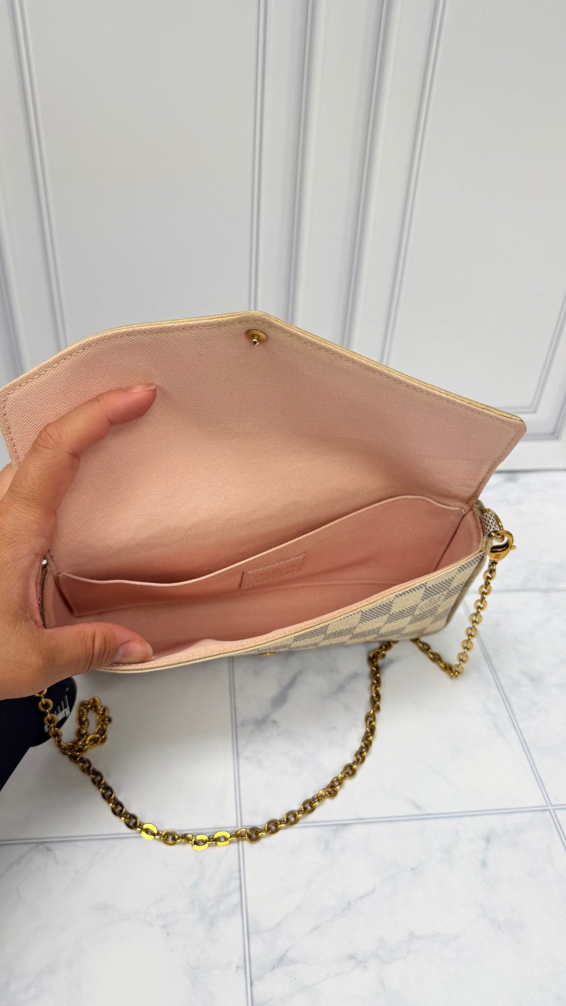 Louis Vuitton Damier Azur Pochette Felicie Crossbody Bag