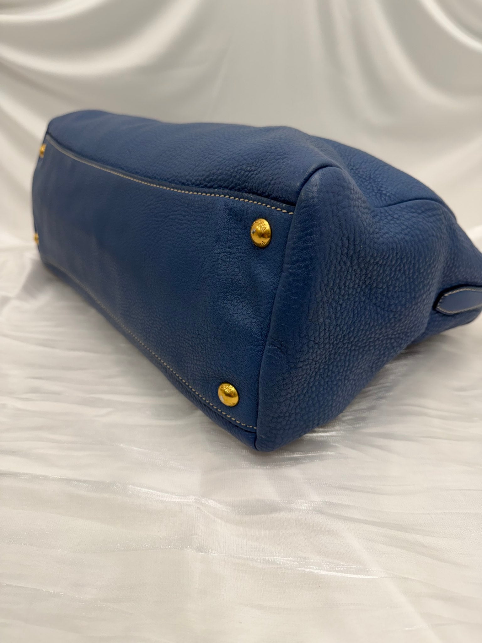 Prada Blue Leather Handbag