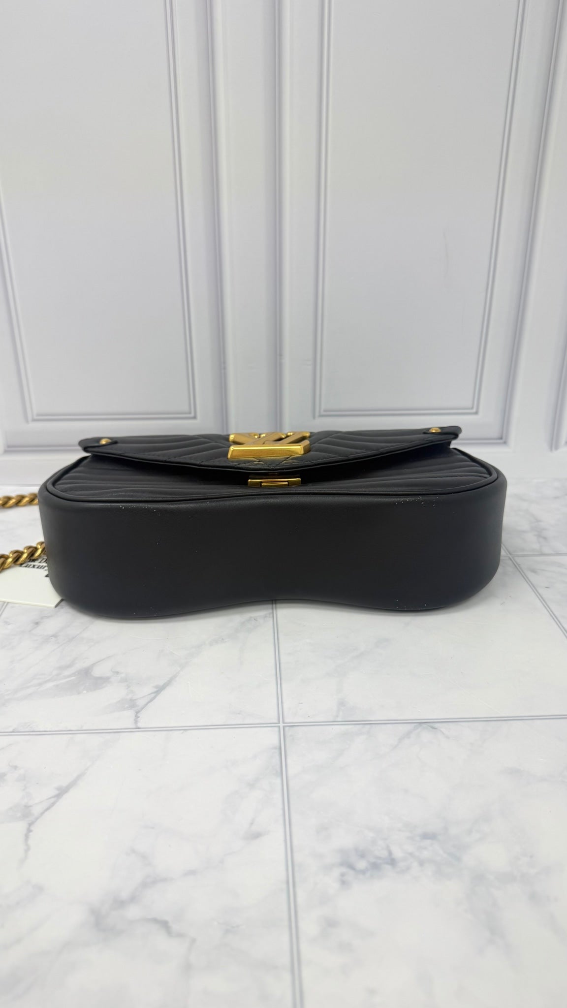 Louis Vuitton Black Quilted Leather New Wave Chain Shoulder Bag