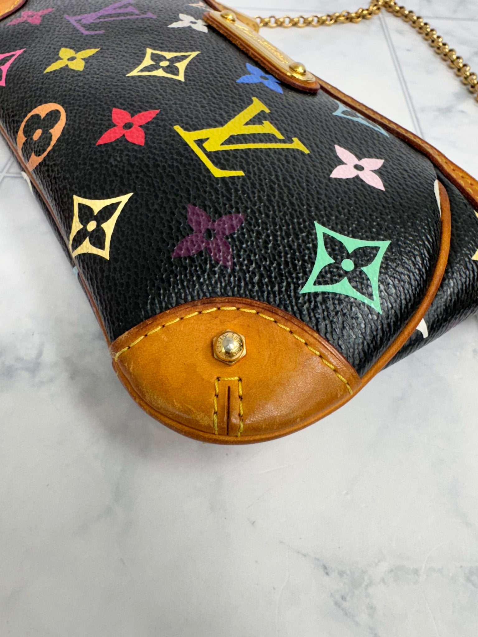 Louis Vuitton Black Monogram Multicolor Pochette Milla MM