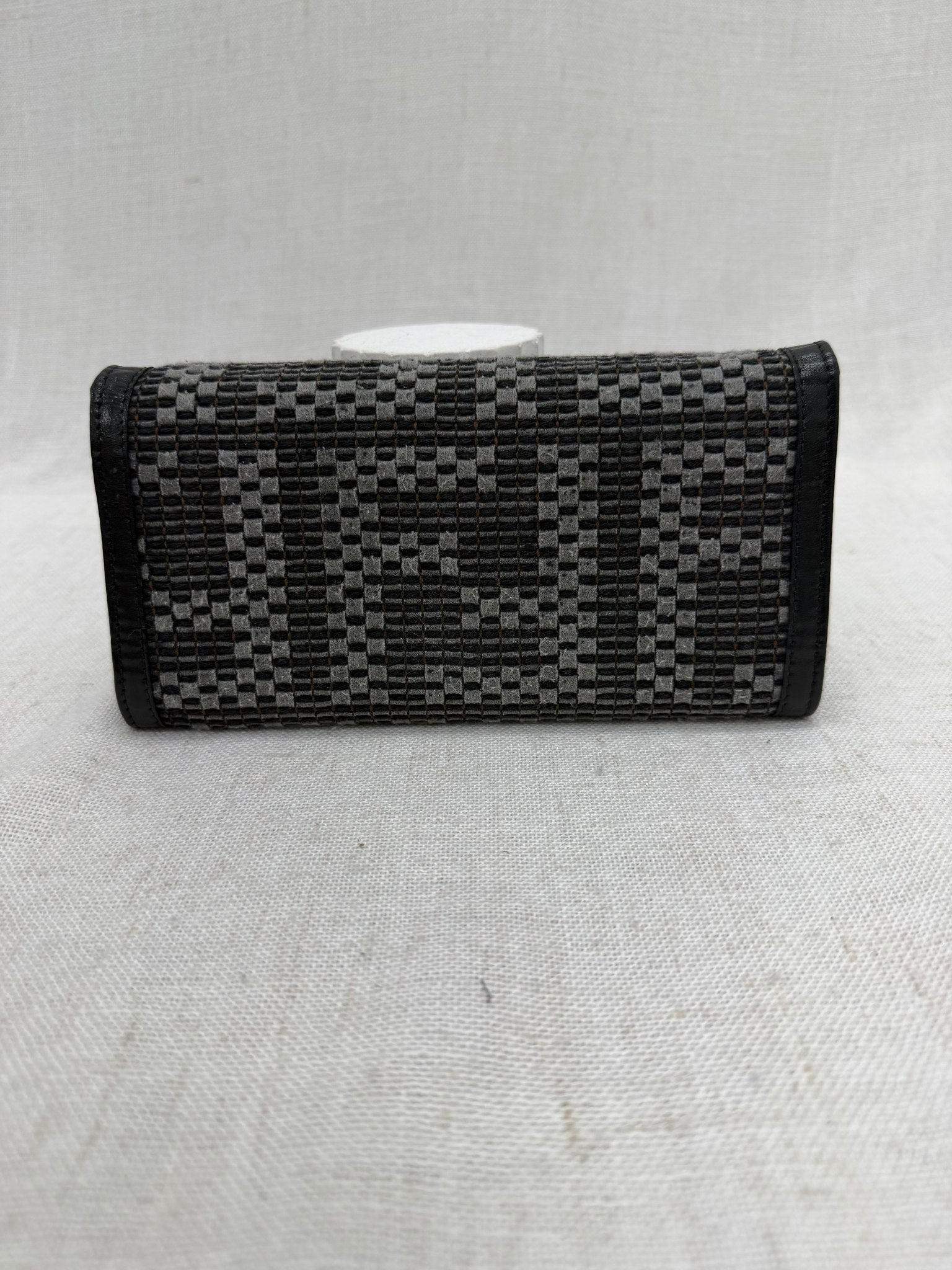 Fendi Black Textured Zucca Long Wallet