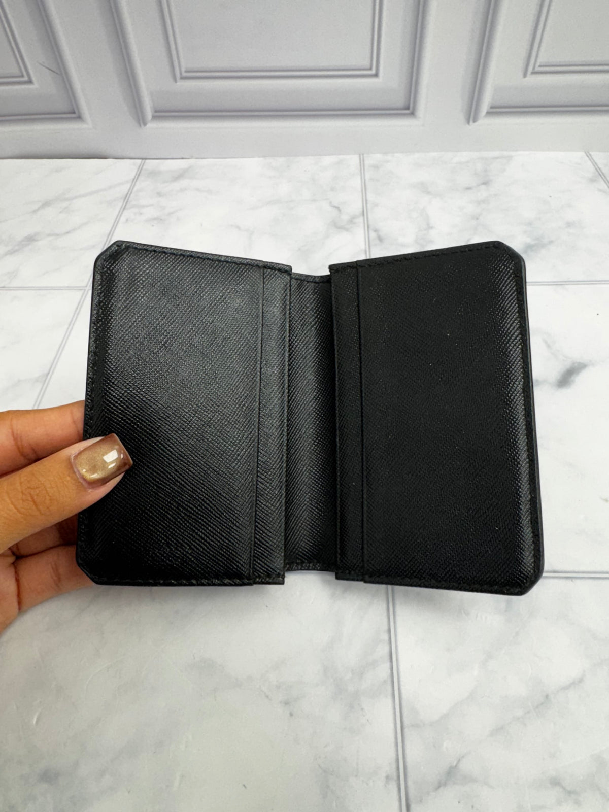 Prada Black Saffiano Leather Card Holder