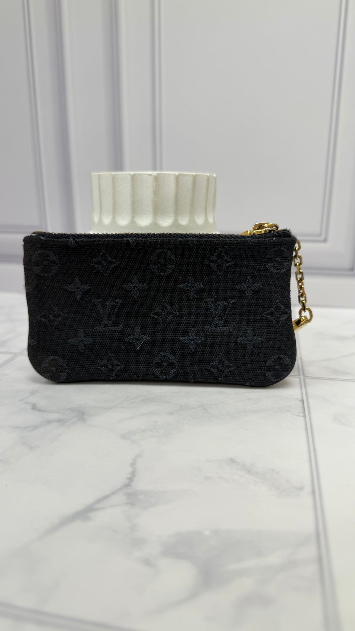 Louis Vuitton Blue Mini Lin Key Cles