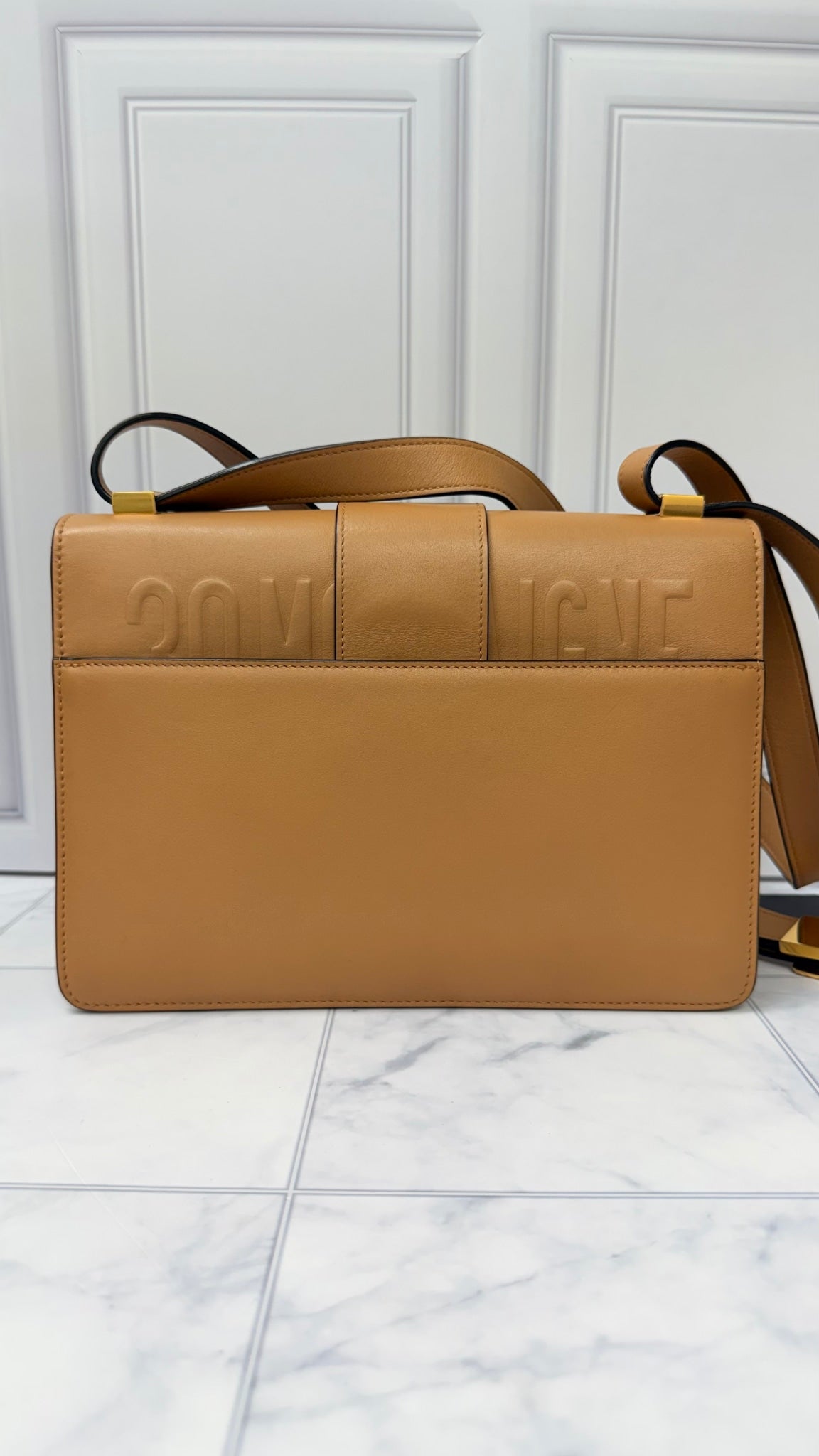 Christian Dior Tan Leather Montaigne Shoulder Bag 