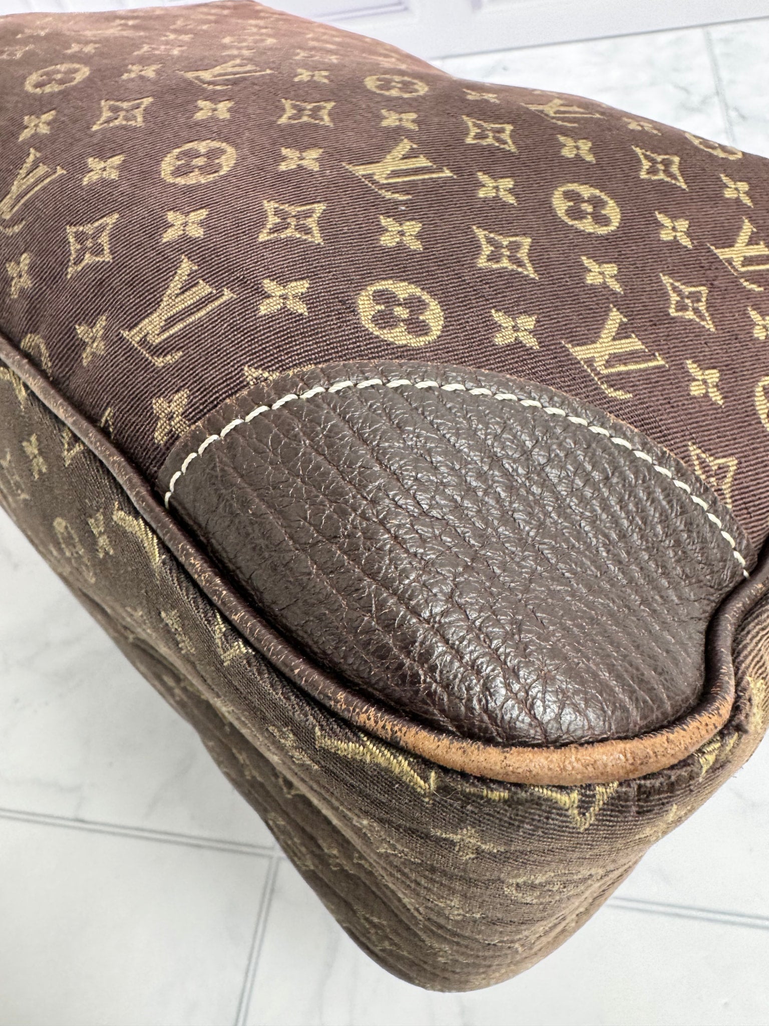 Louis Vuitton Mini Lin Canvas Boulogne Shoulder Bag