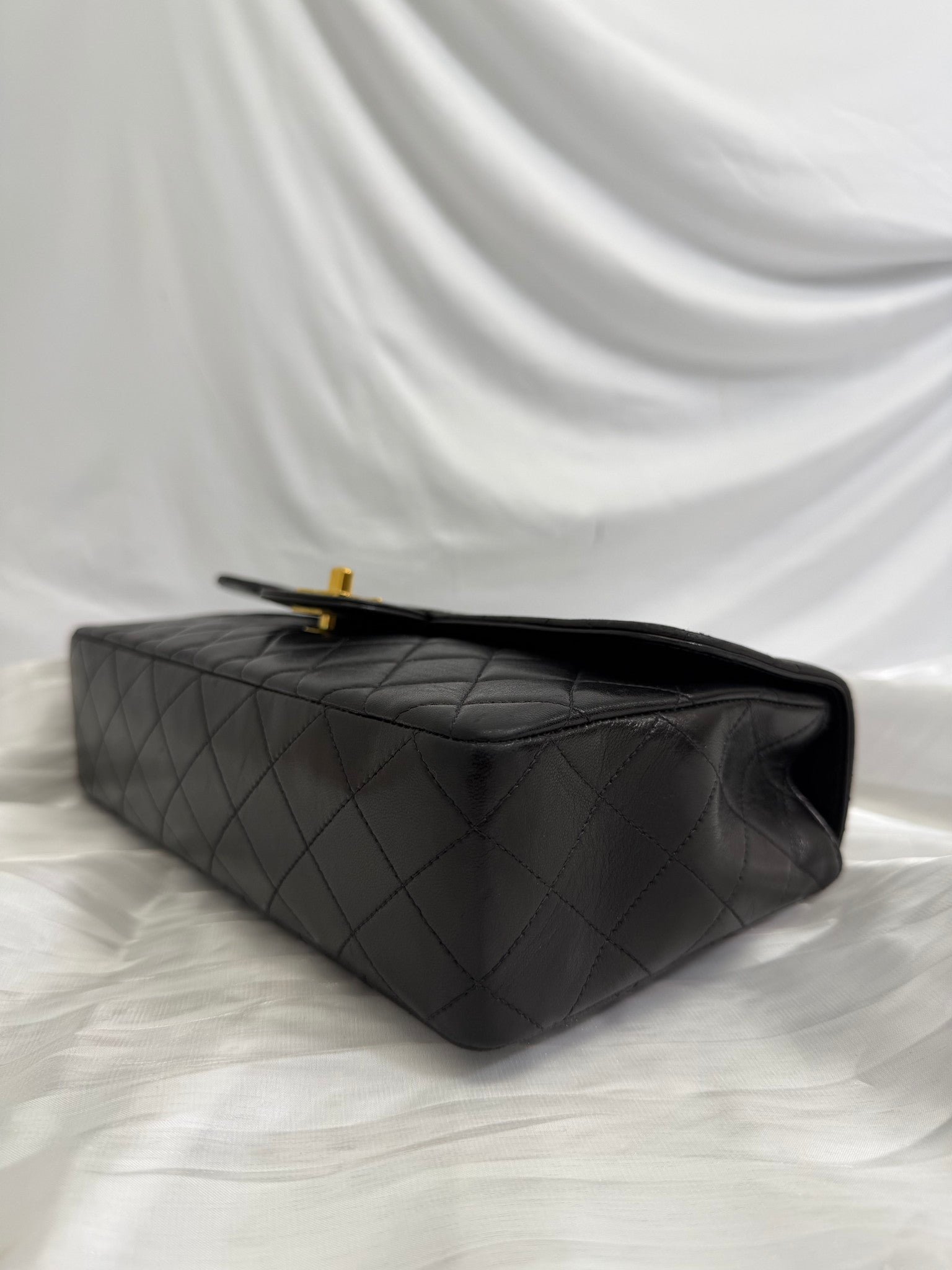 Chanel Black Lambskin Small Top Handle Bag