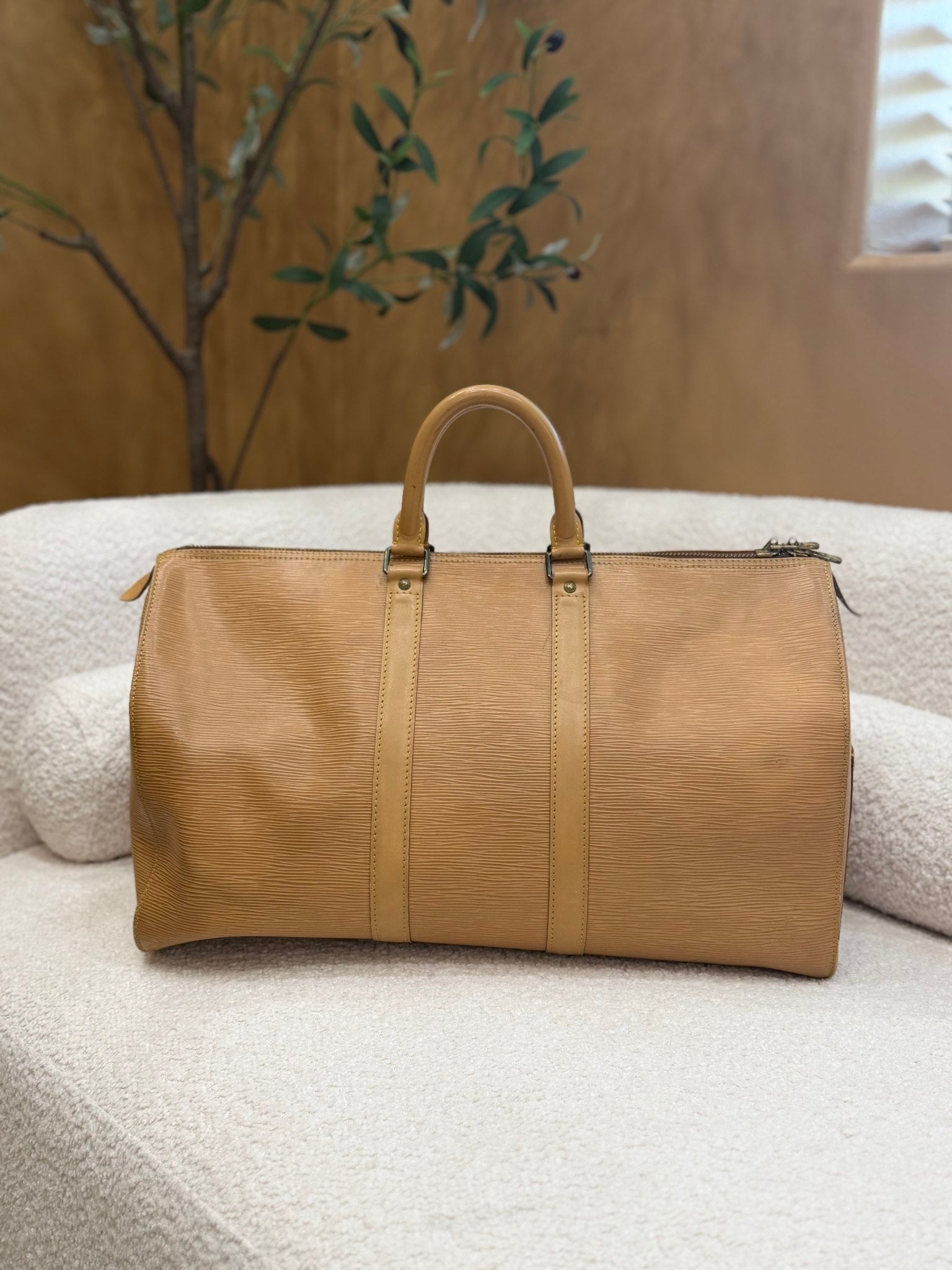 Louis Vuitton Tan Epi Leather Keepall 45
