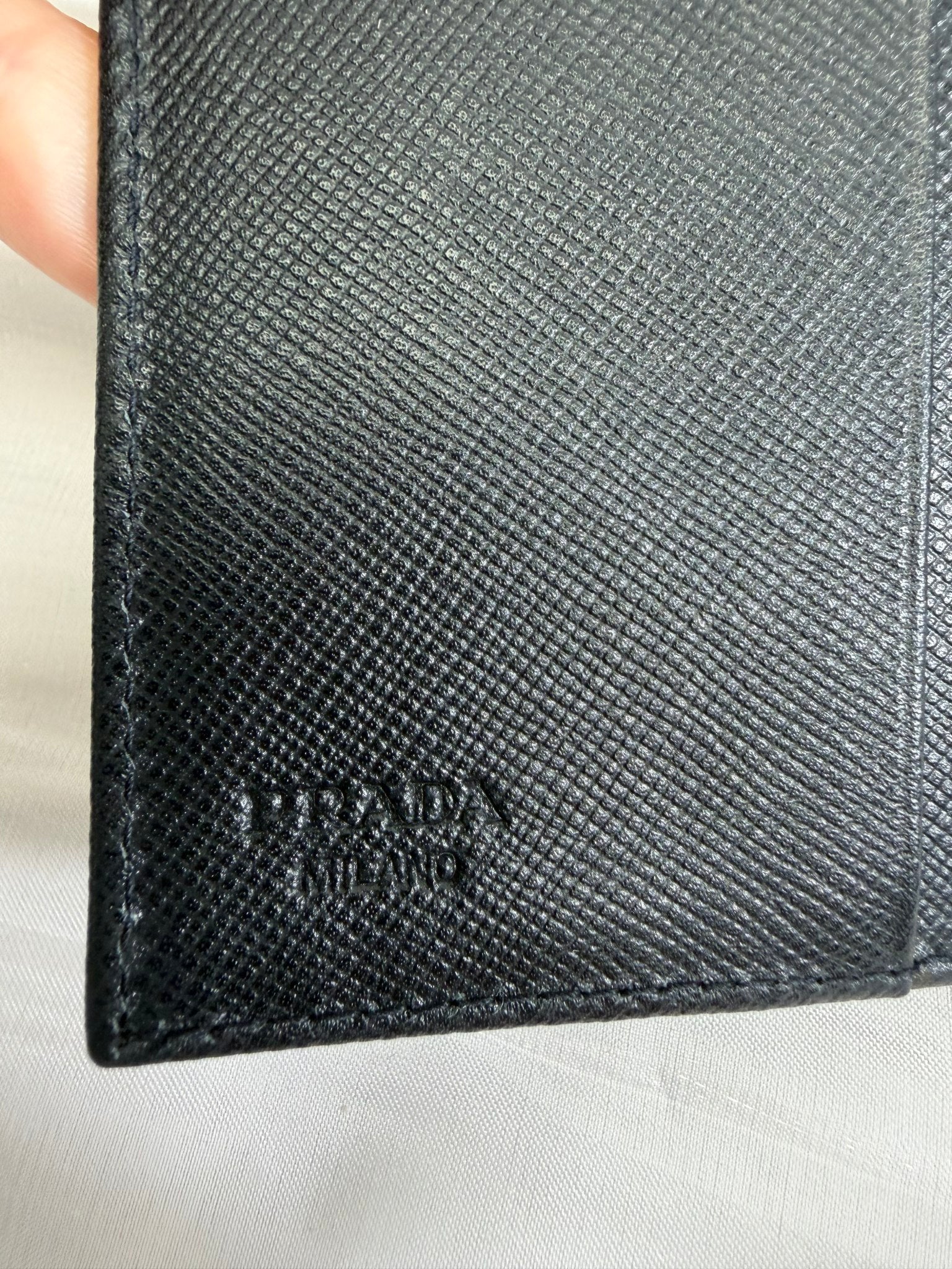 Prada Dark Navy Nylon Compact Wallet