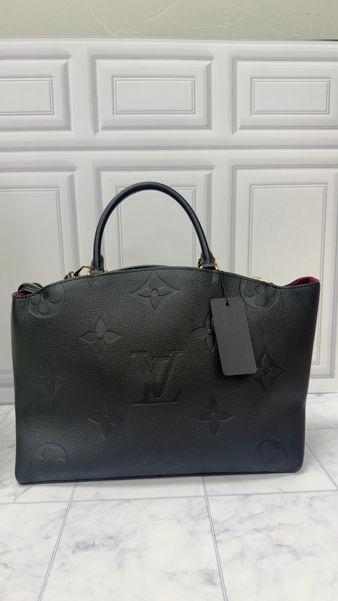 Louis Vuitton Black Monogram Empreinte Leather Grand Palais 2Way Bag 