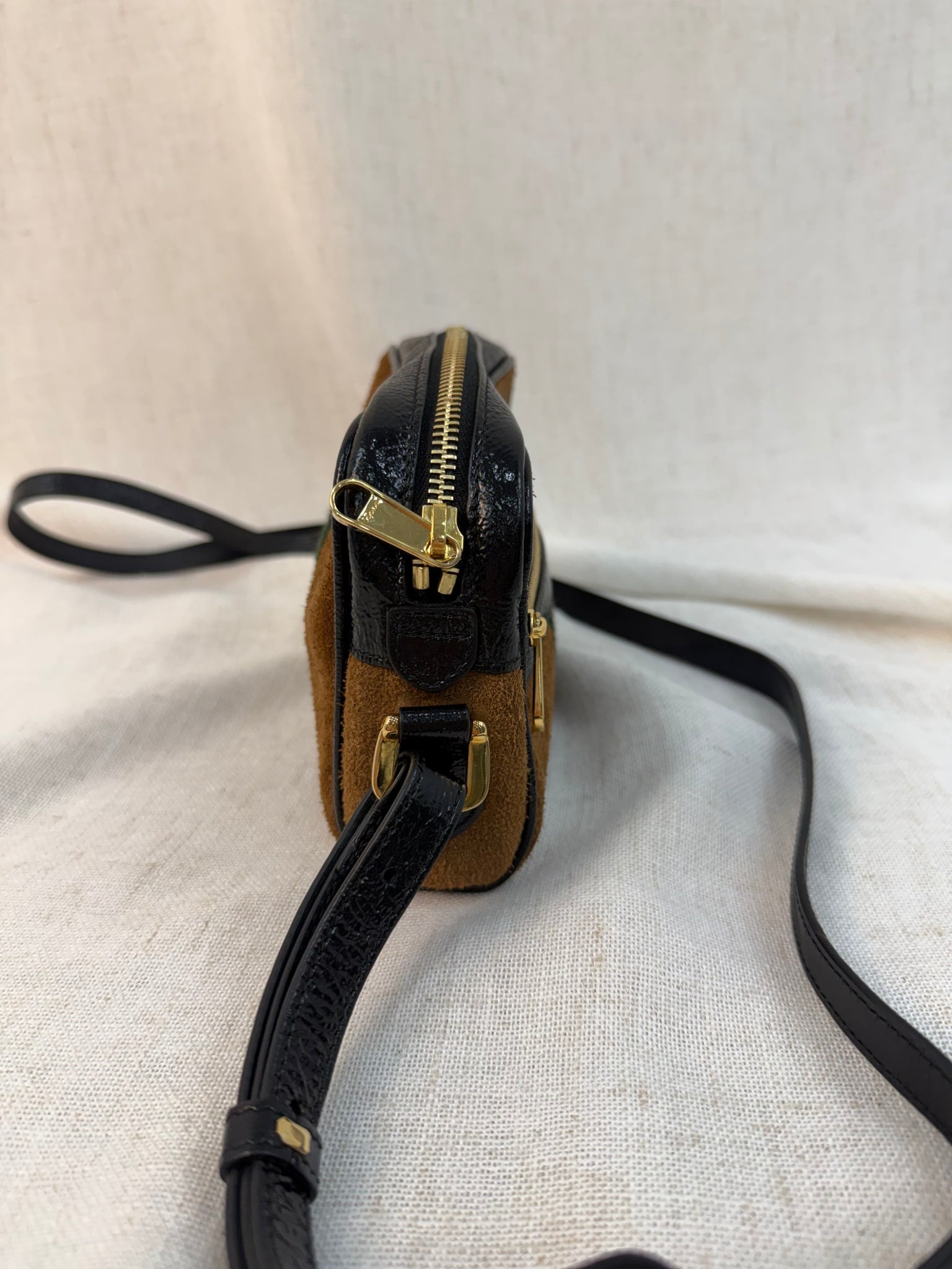 Gucci Brown Suede Ophidia Crossbody Bag