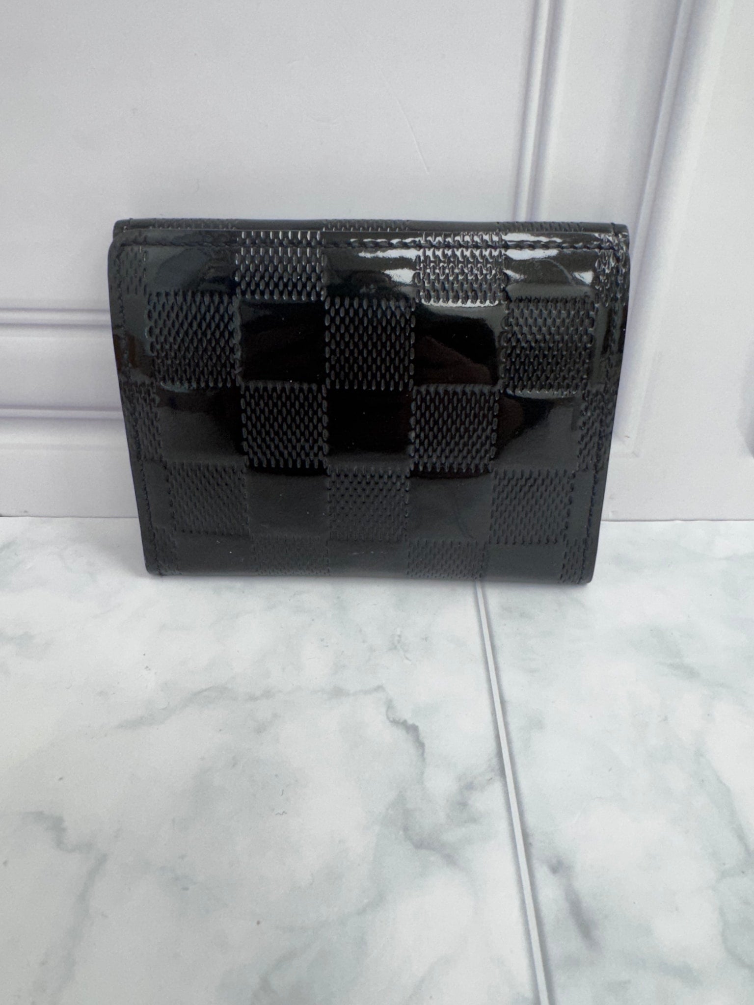 Louis Vuitton Black Damier Vernis Ludlow Compact Wallet