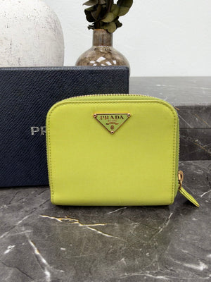 Prada Green Nylon Compact Wallet