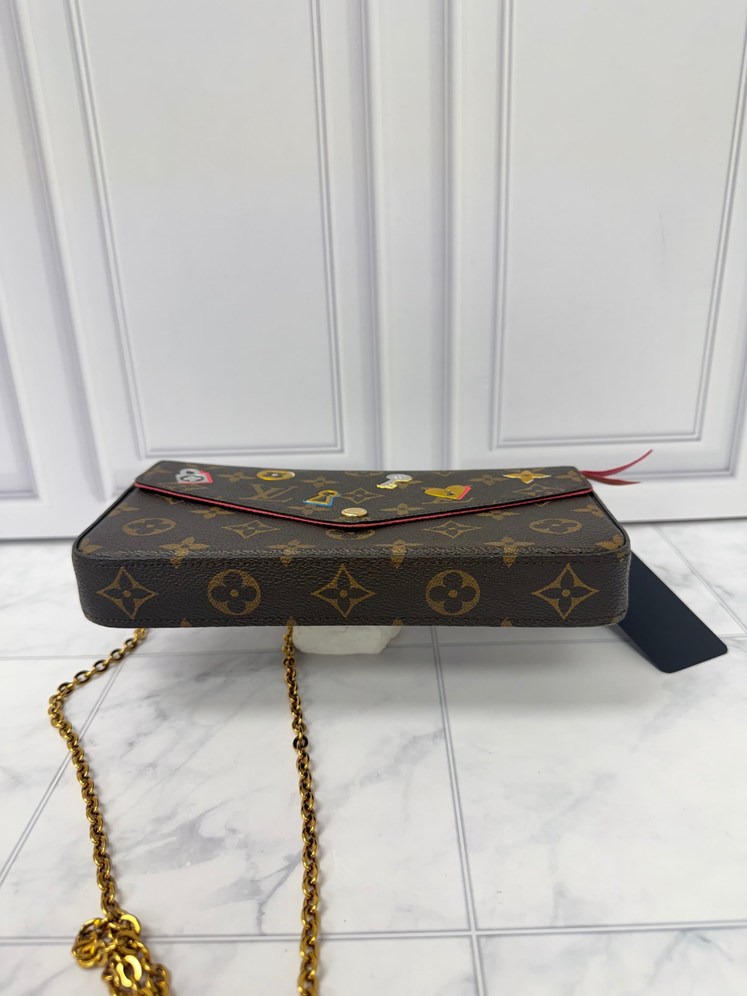 Louis Vuitton Monogram Love Lock Pochette Felicie Crossbody Bag 
