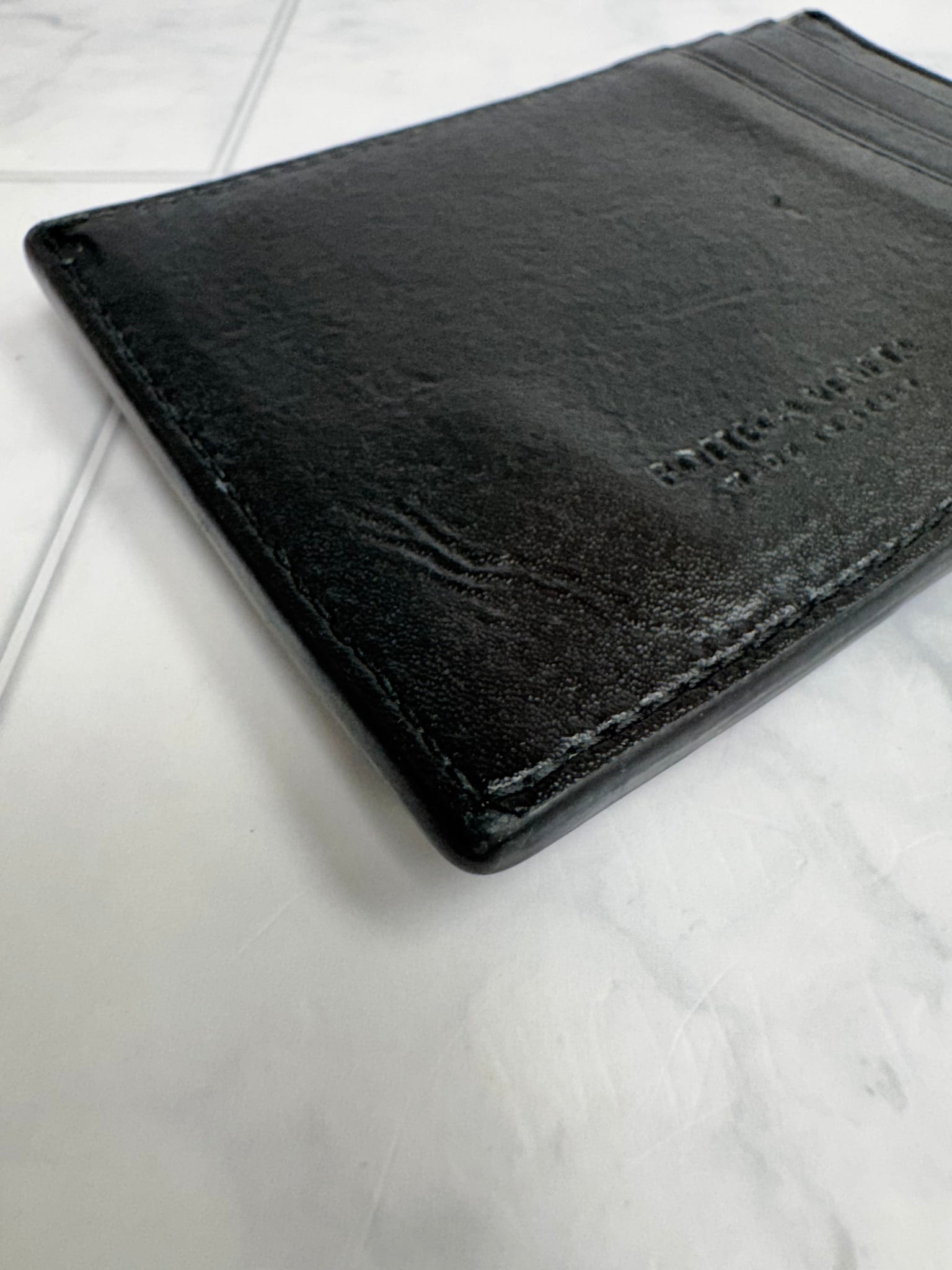 Bottega Veneta Black Cassette Card Case
