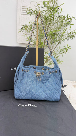 BRAND NEW- Chanel Denim Small Chanel 25 Small Shoulder Bag