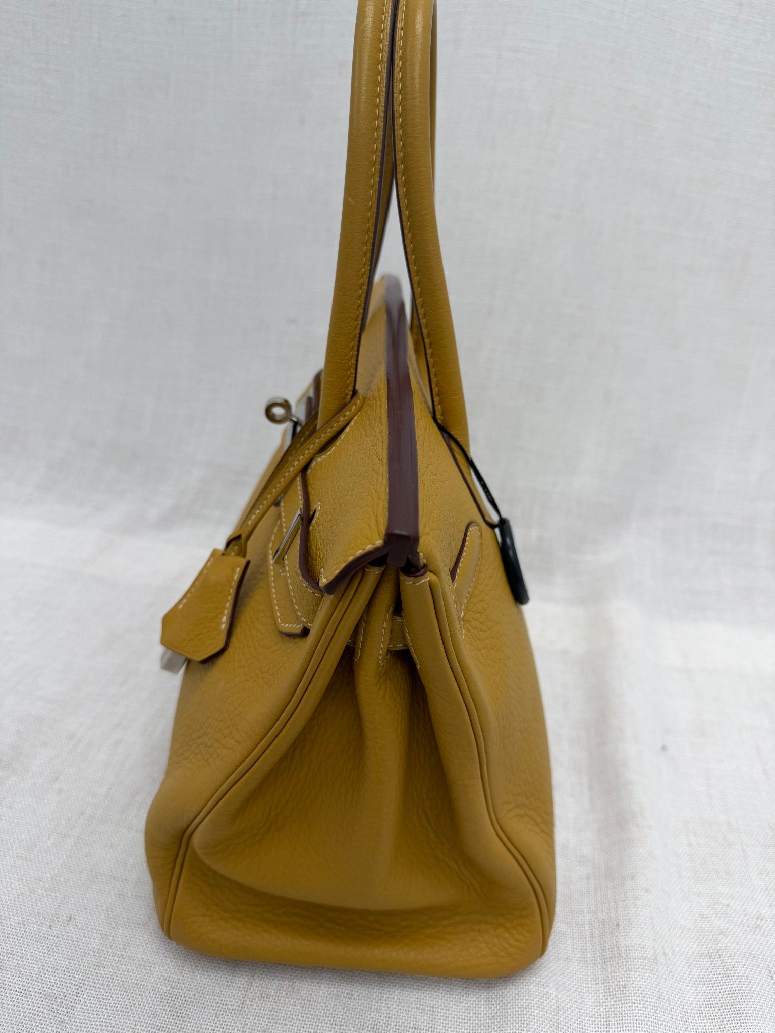 Hermes Natural Sable Taurillon Clemence Birkin 30