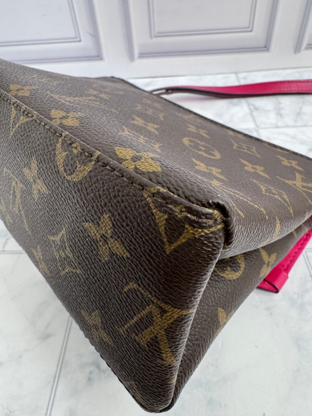 Louis Vuitton Monogram & Pink Epi Saint Michel Shoulder Bag
