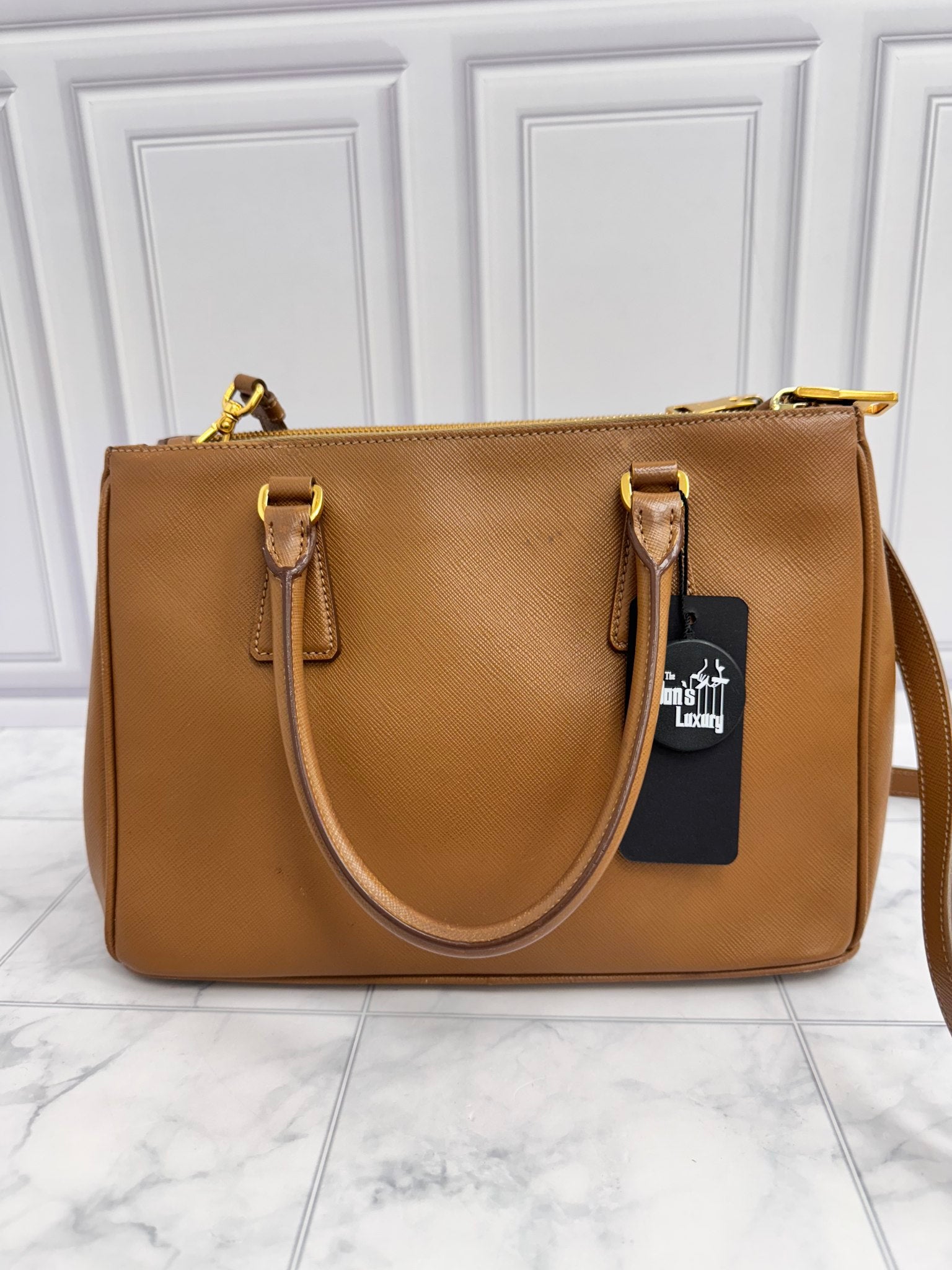 Prada Brown Saffiano Leather Women's Galleria Bag