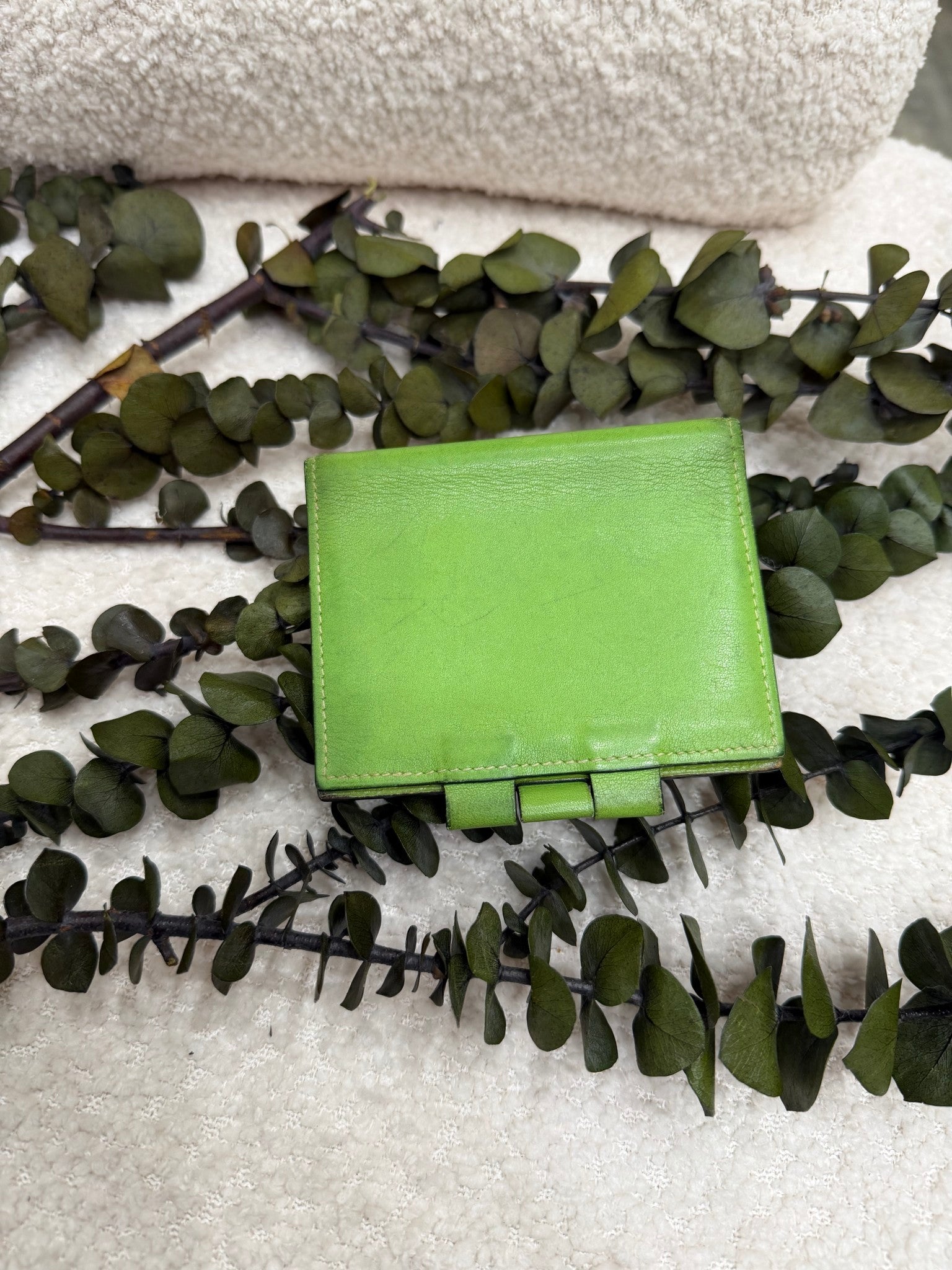 Hermes Green Leather Mini Agenda Cover